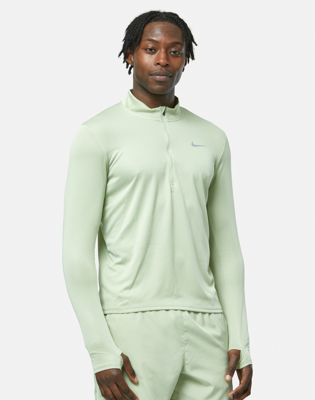 Nike Mens Dri Fit Pacer Half Zip Top - Cream | Life Style Sports UK