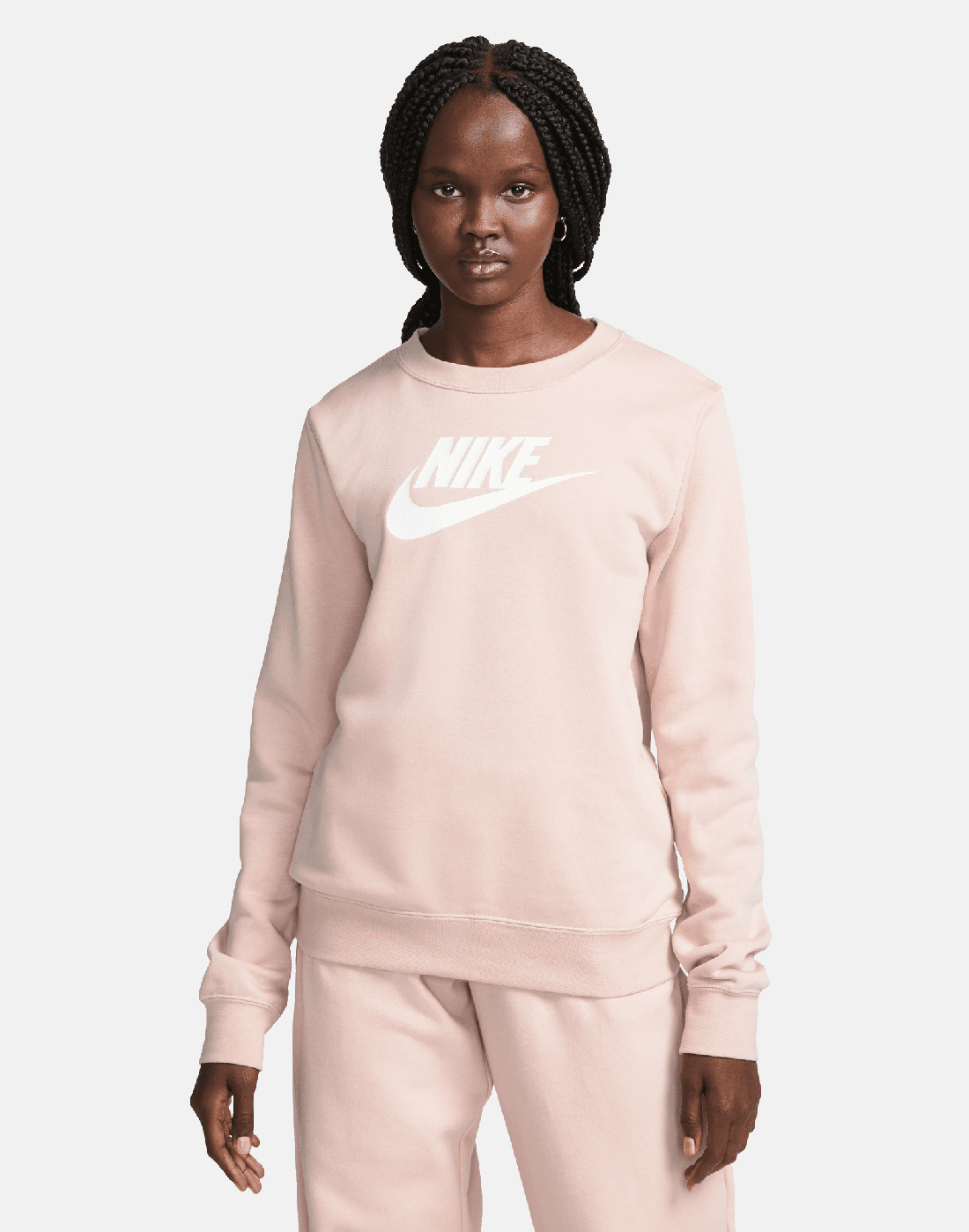 Nike Womens Club Essential Fleece Crew Sweatshirt - Pink | Life Style ...