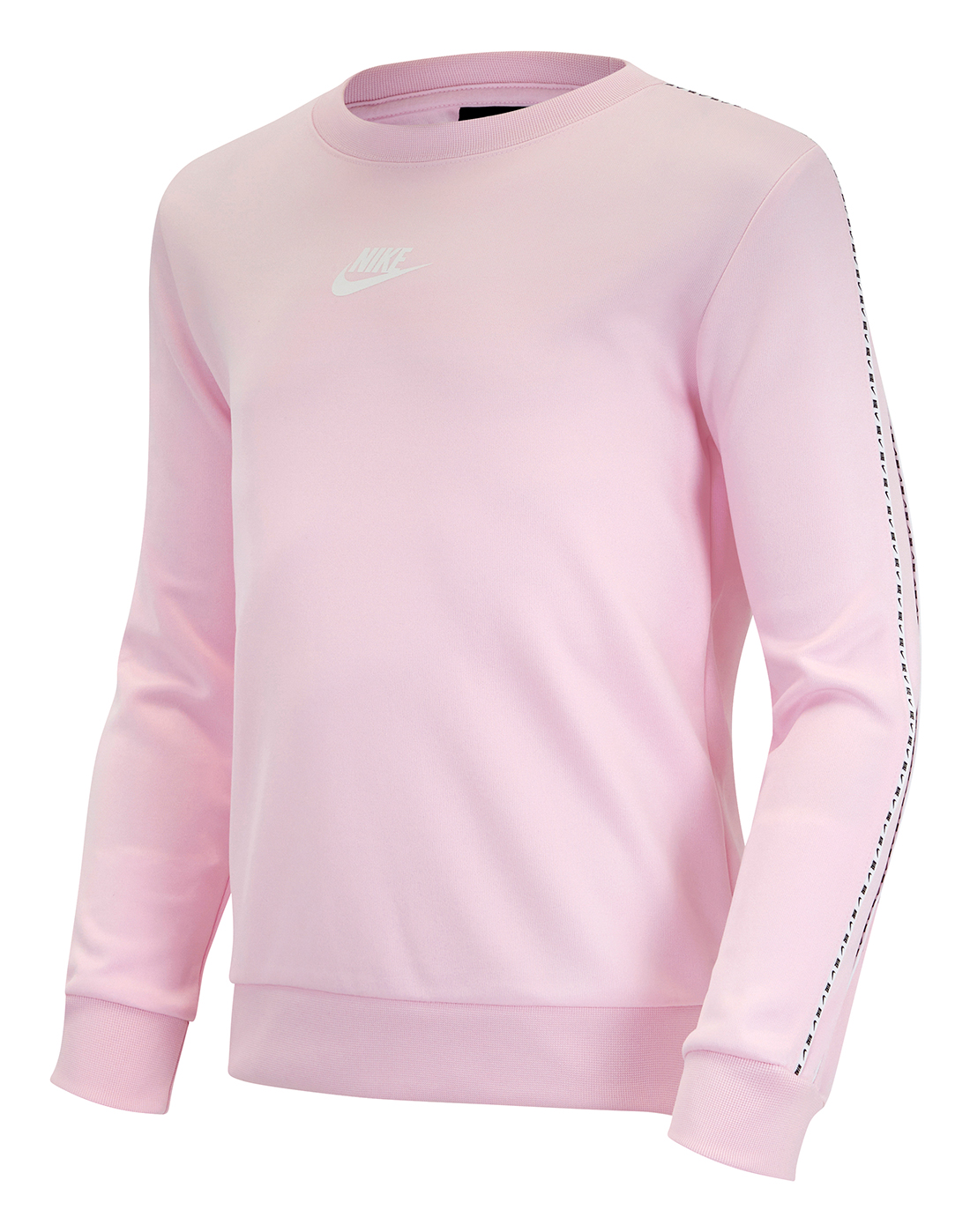 Nike Older Boys Repeat Crew Neck Sweatshirt - Pink | Life Style Sports UK