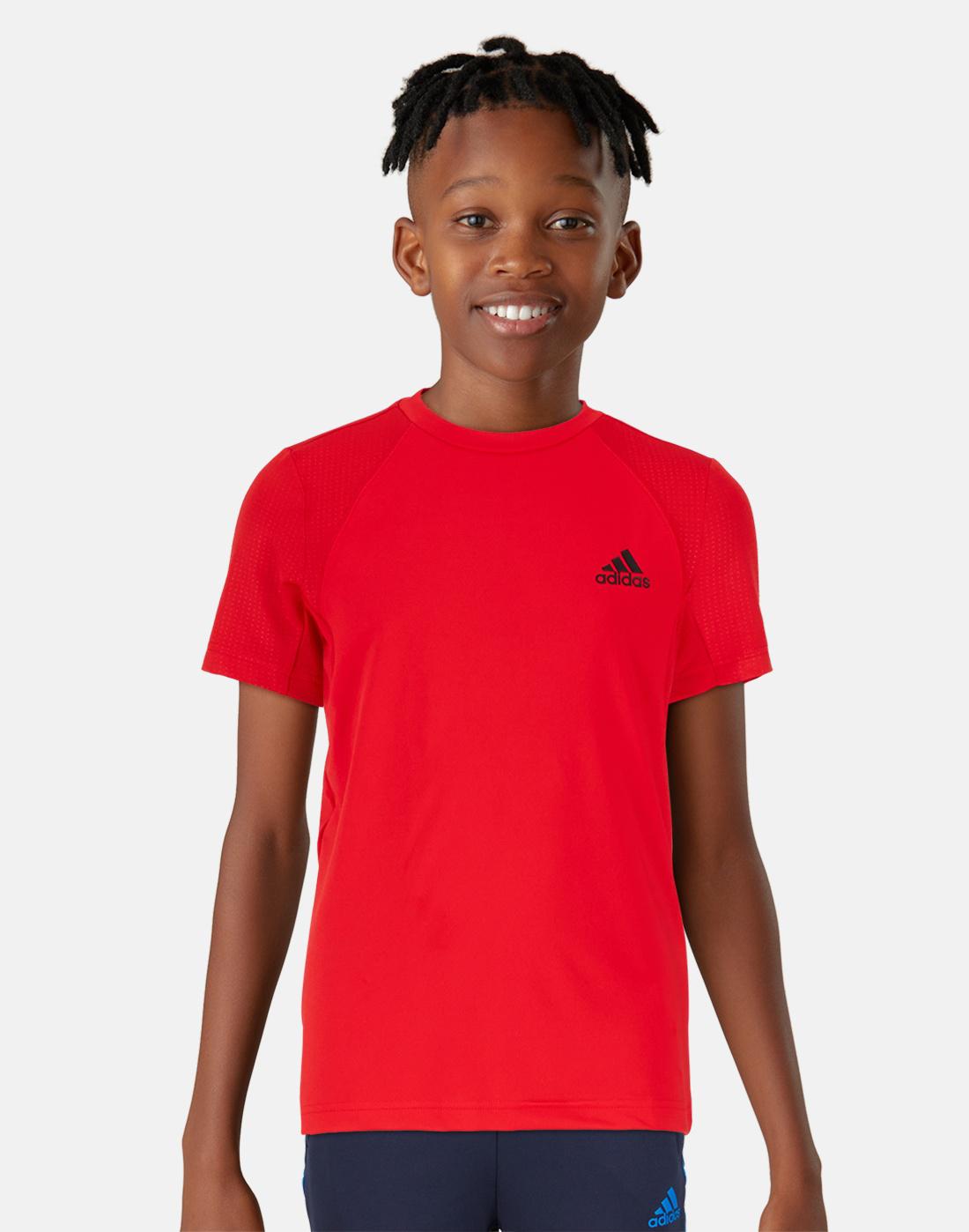 adidas Older Boys Logo T-Shirt - Red | Life Style Sports IE