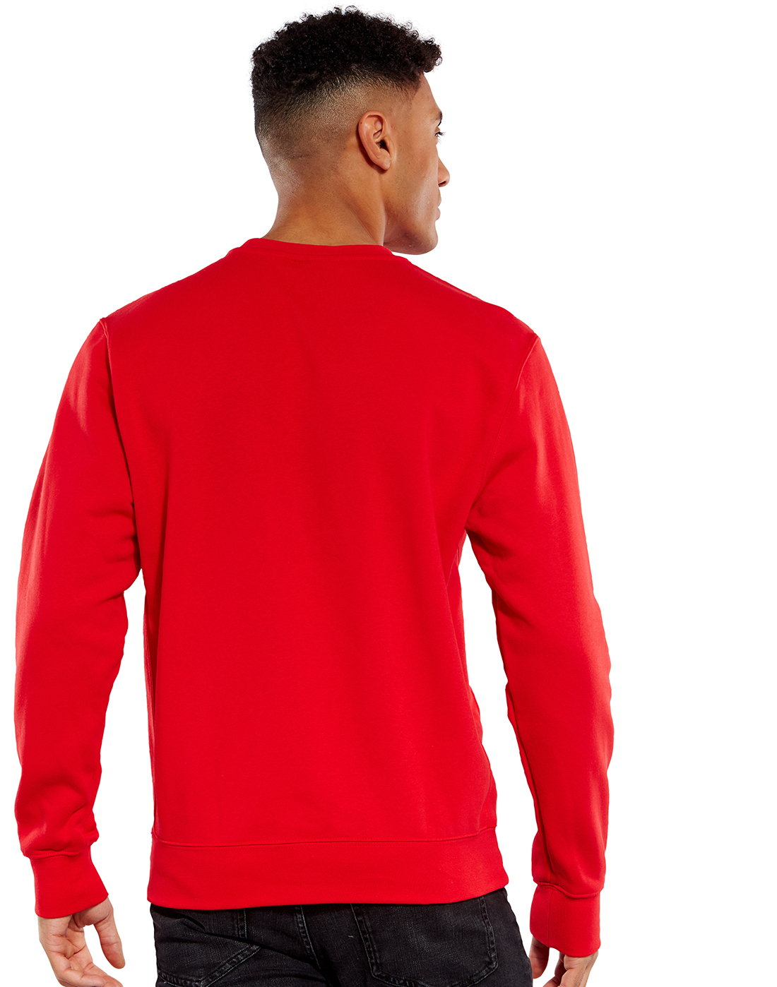 Nike Mens Club Crew Neck Sweatshirt - Red | Life Style Sports UK