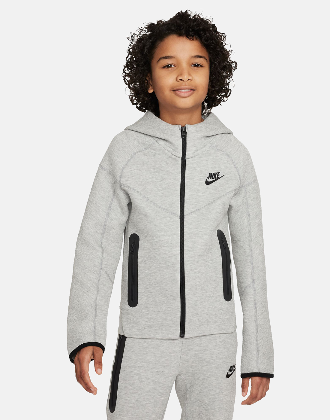 Nike Older Boys Tech Fleece Hoodie - Grey | Life Style Sports IE