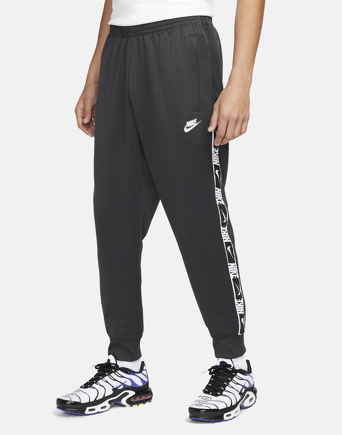 nike repeat tape poly pant grey