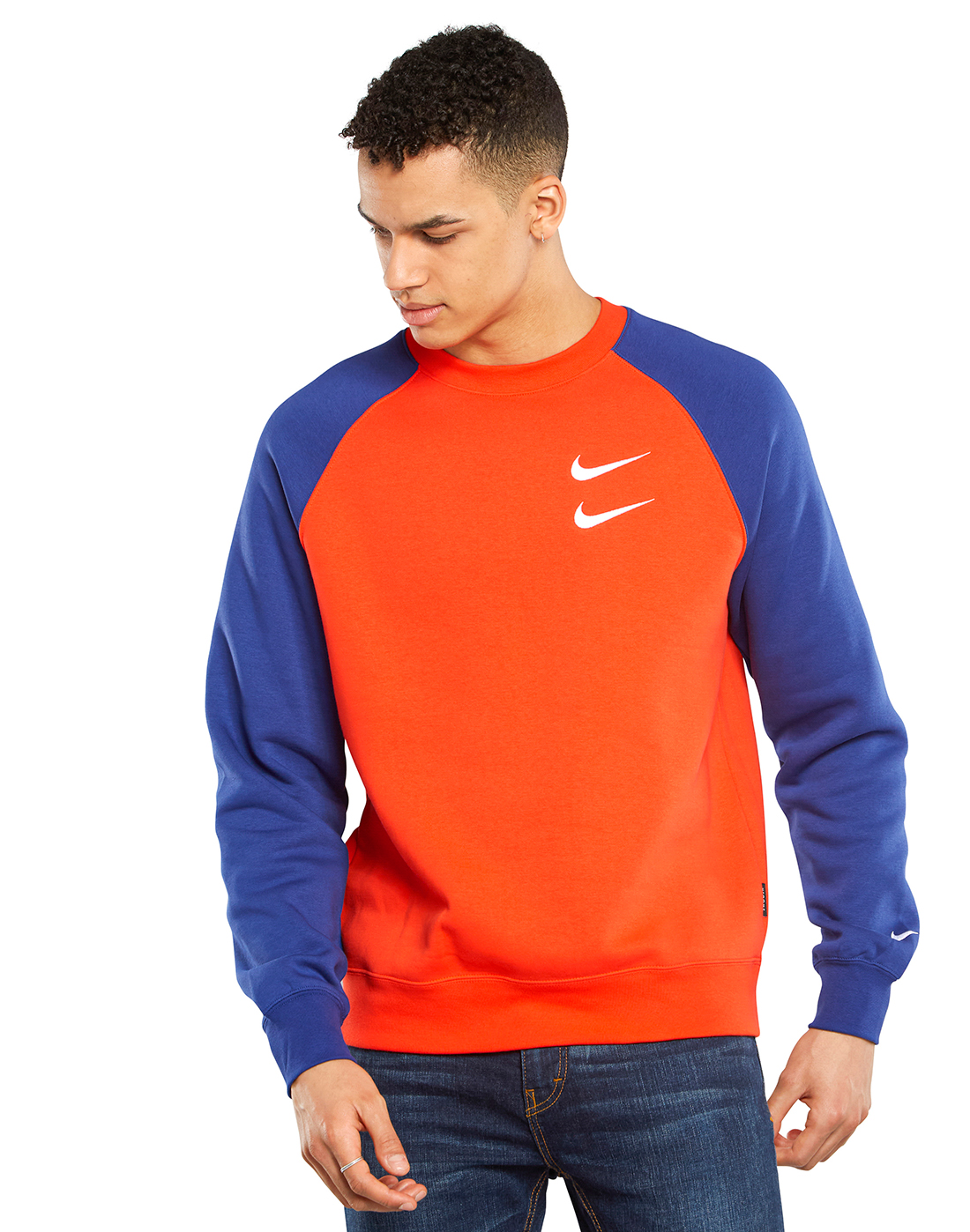 Download Nike Mens Swoosh Crew Neck Sweatshirt | Life Style Sports