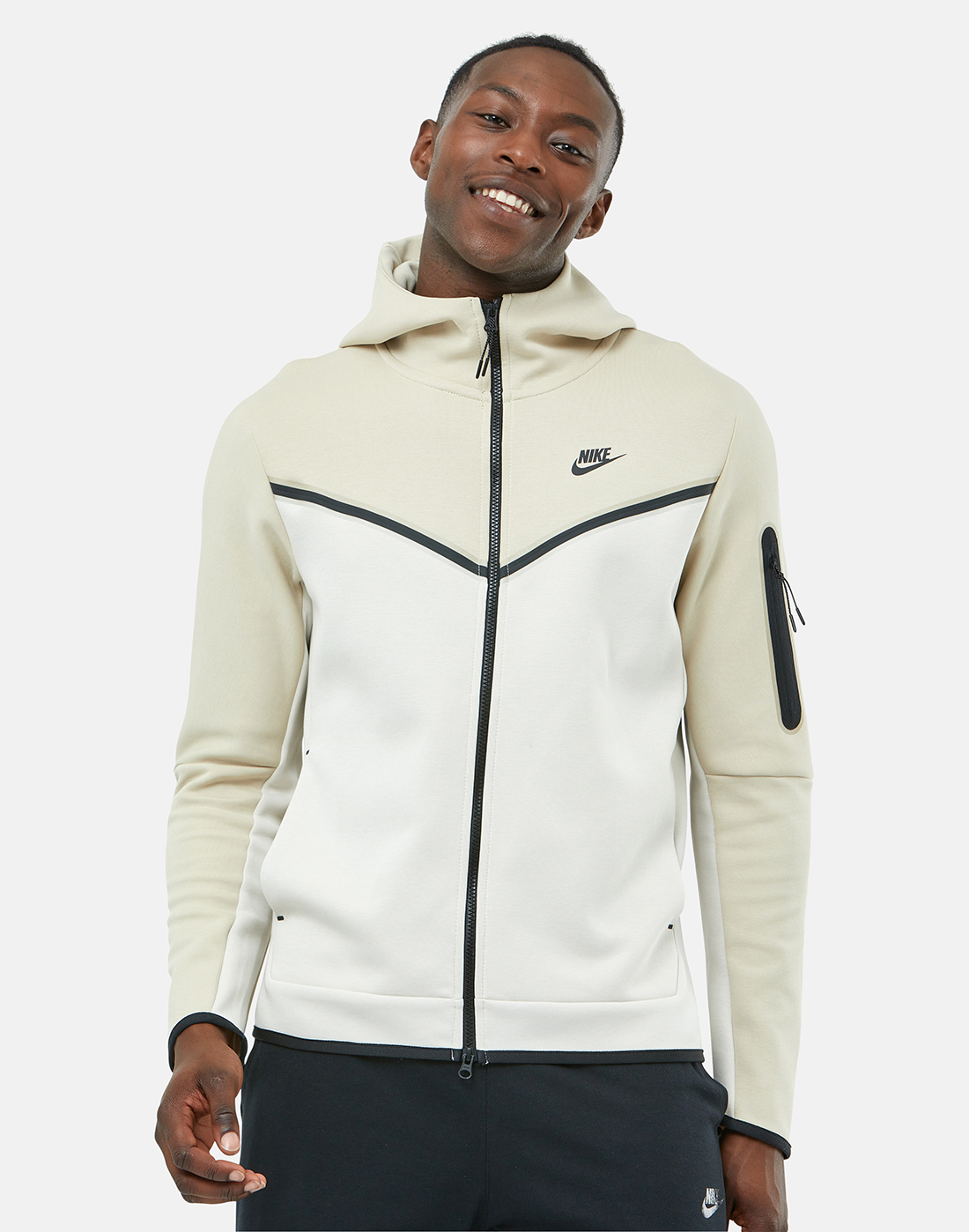 Nike Mens Tech Fleece Full Zip Hoodie - Cream | Life Style Sports EU