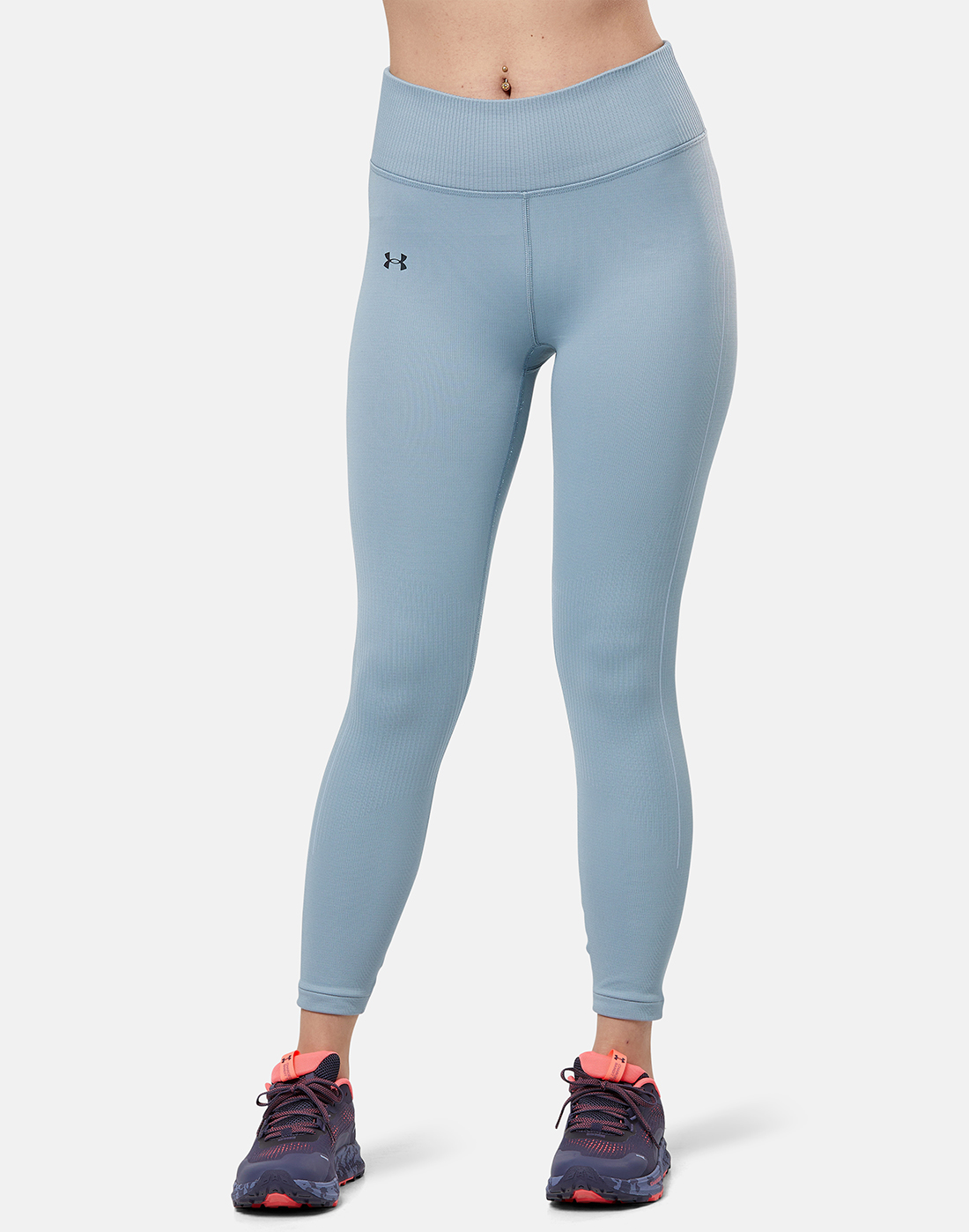 Under Armour Womens Rush Seamless Ankle Leggings - Blue