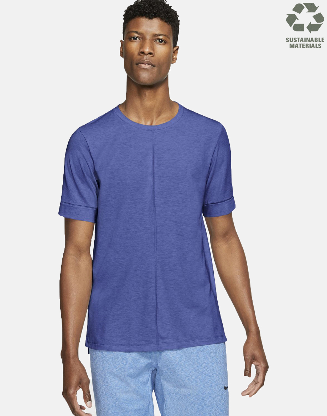 Nike Mens Dry Yoga T-Shirt - Blue