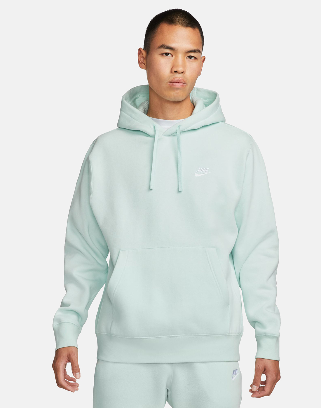 nike men's sportswear club fleece hoodie lavender mist