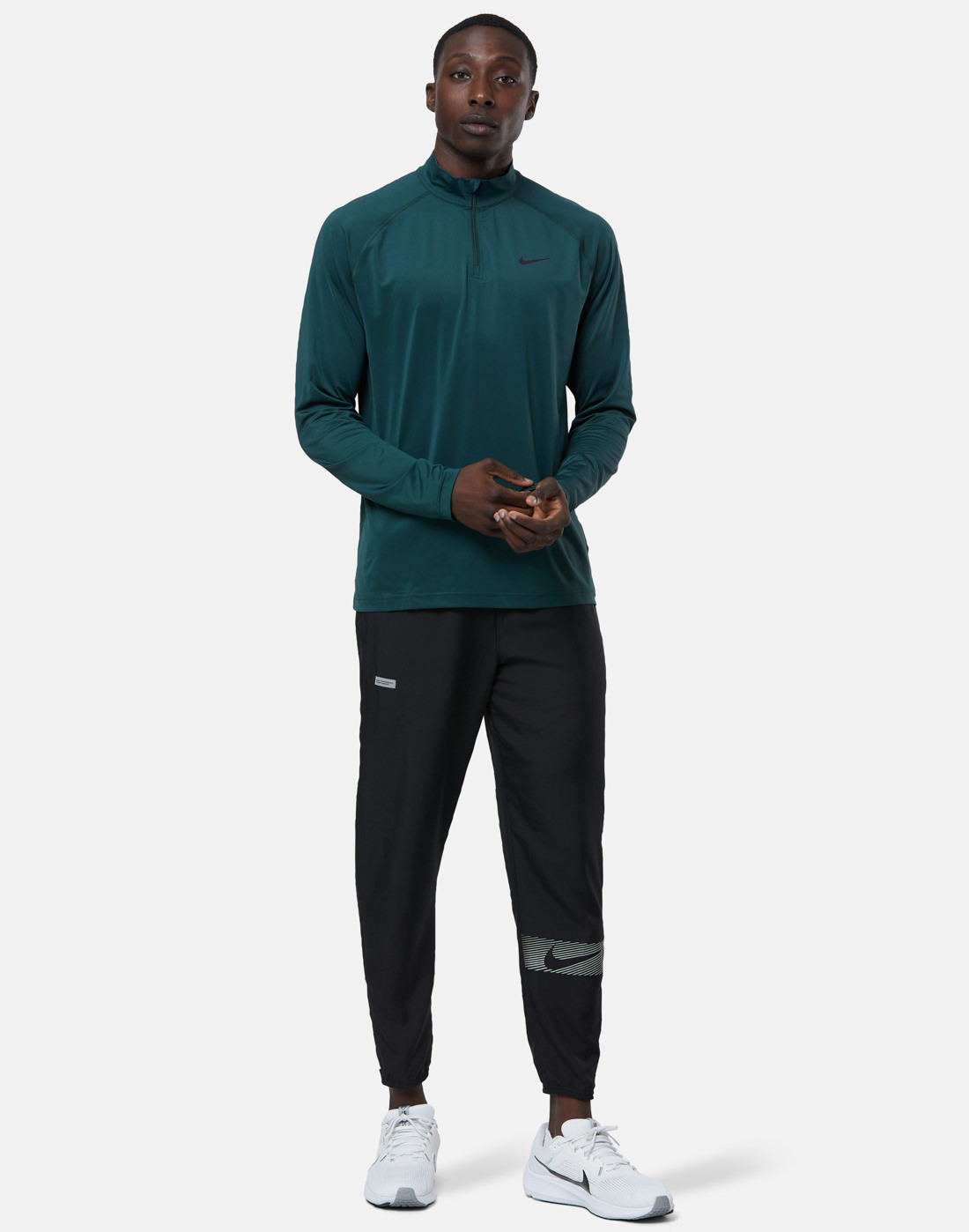Nike Mens Ready Knit Half Zip Top - Green | Life Style Sports IE