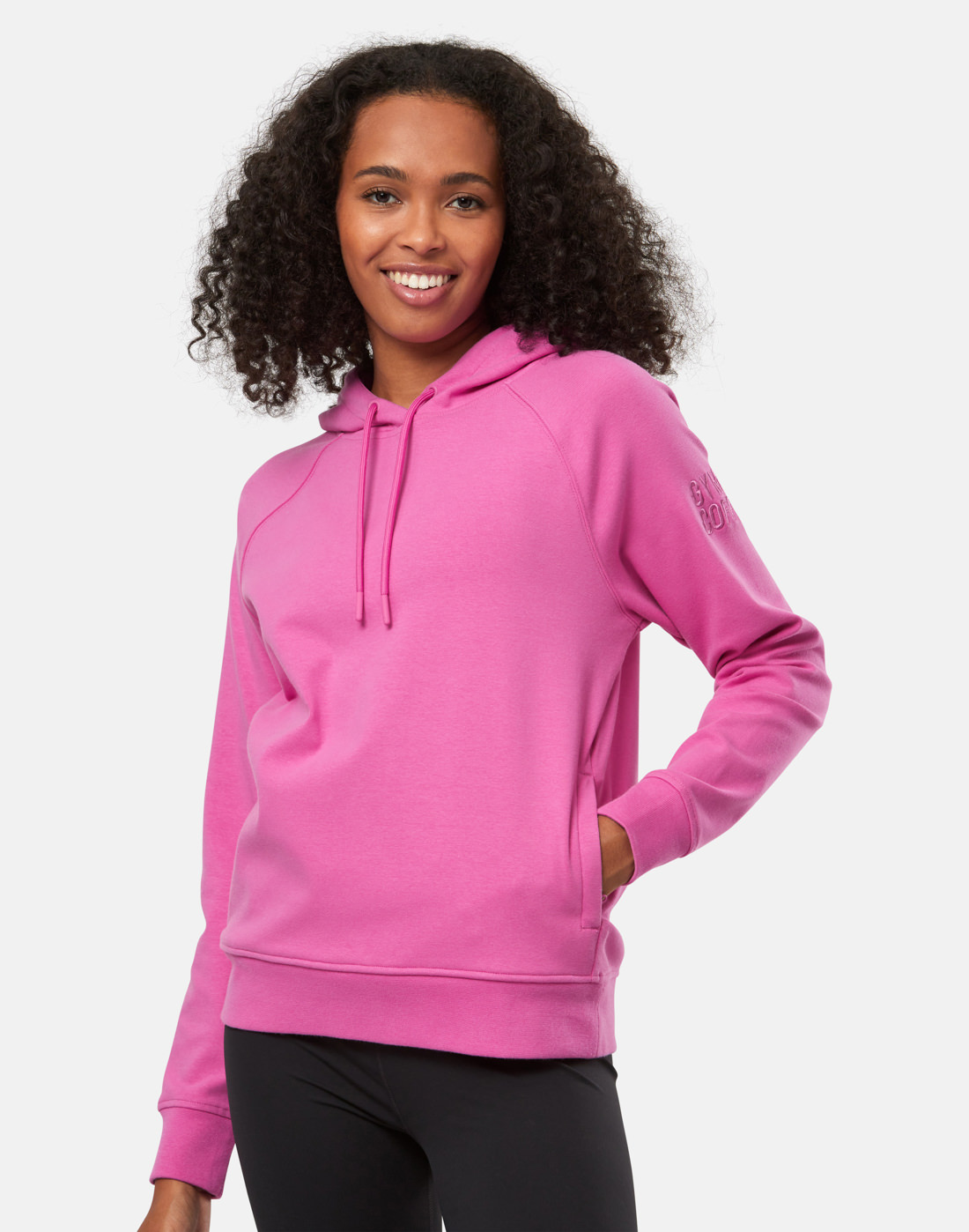 Gym+Coffee Womens Chill Pullover Hoodie - Pink