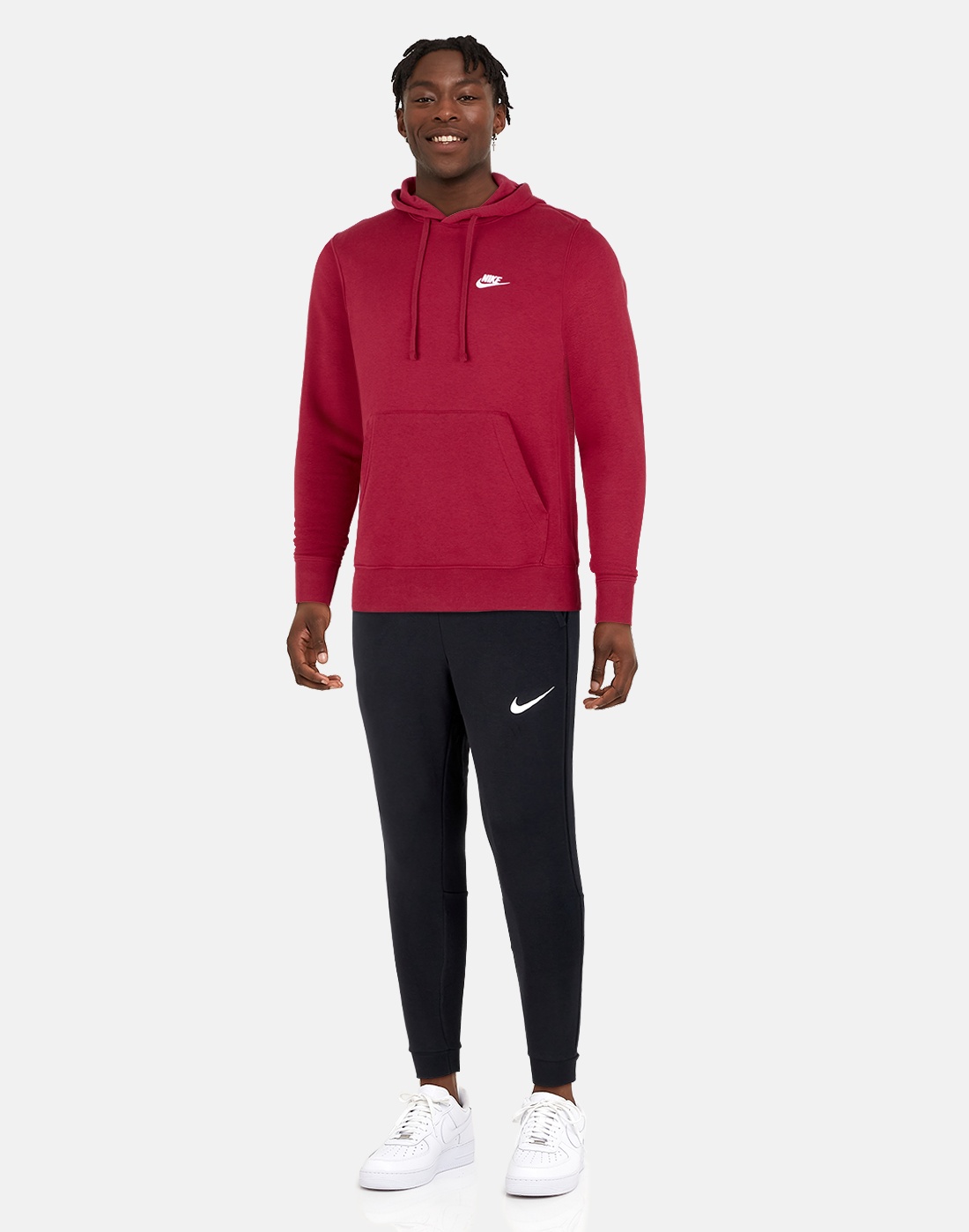 Nike Mens Club Fleece Hoodie - Red | Life Style Sports IE