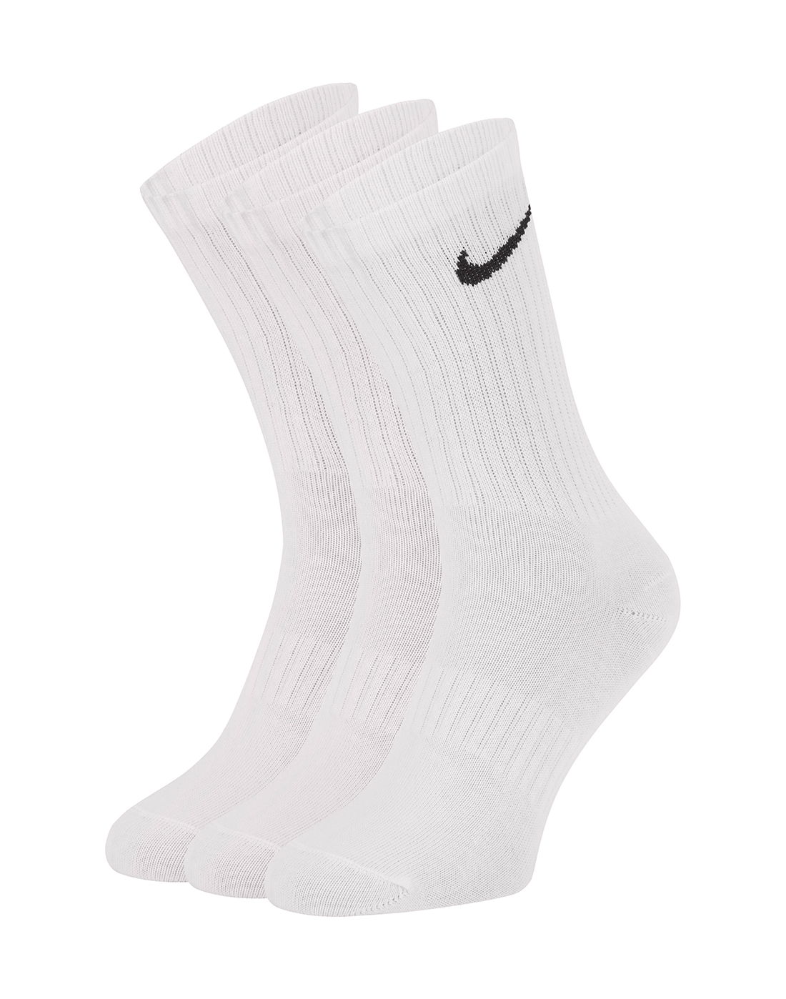 one pair of white nike socks