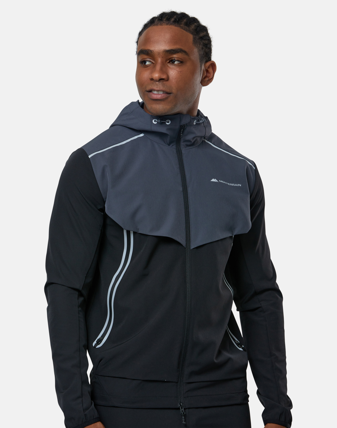 Monterrain Mens Refraction Woven Running Jacket - Black | Life Style ...