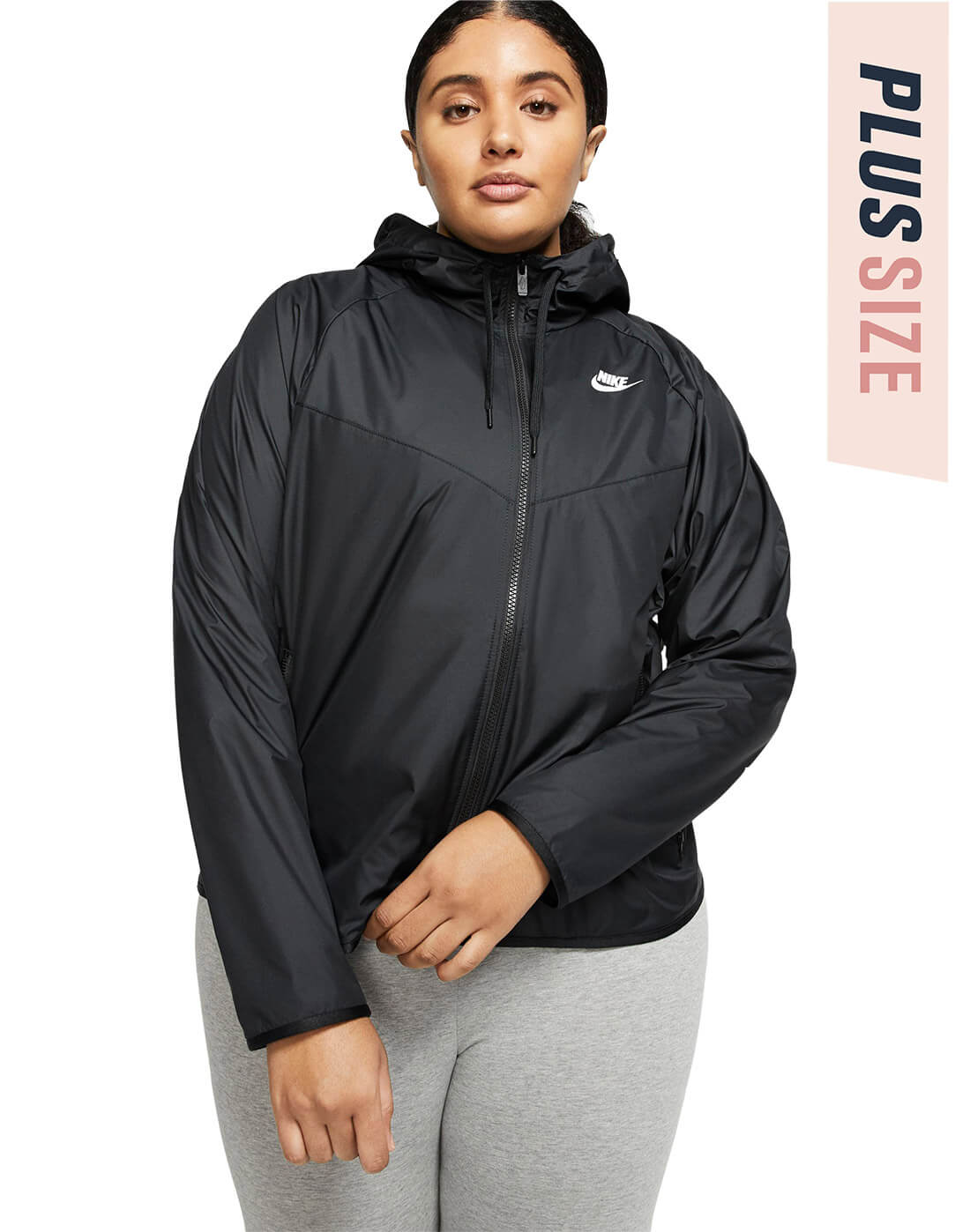 Nike Womens Woven Plus Jacket - Black | Life Style Sports IE