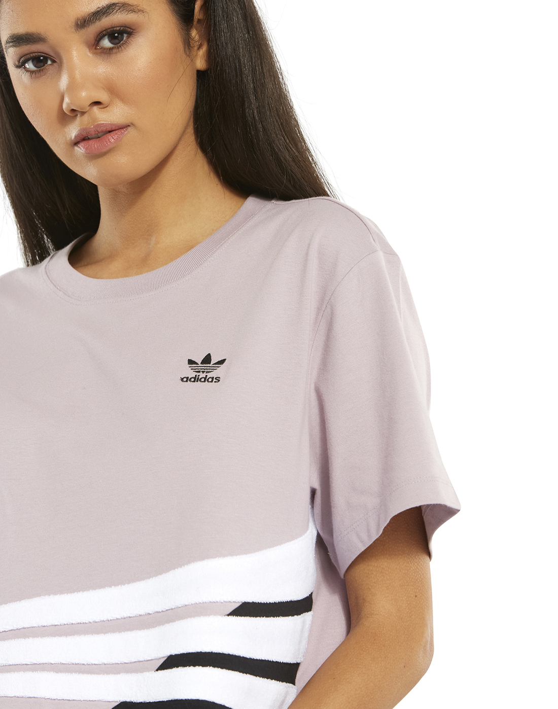 Women's Purple adidas Originals Cropped T-Shirt | Life Style Sports