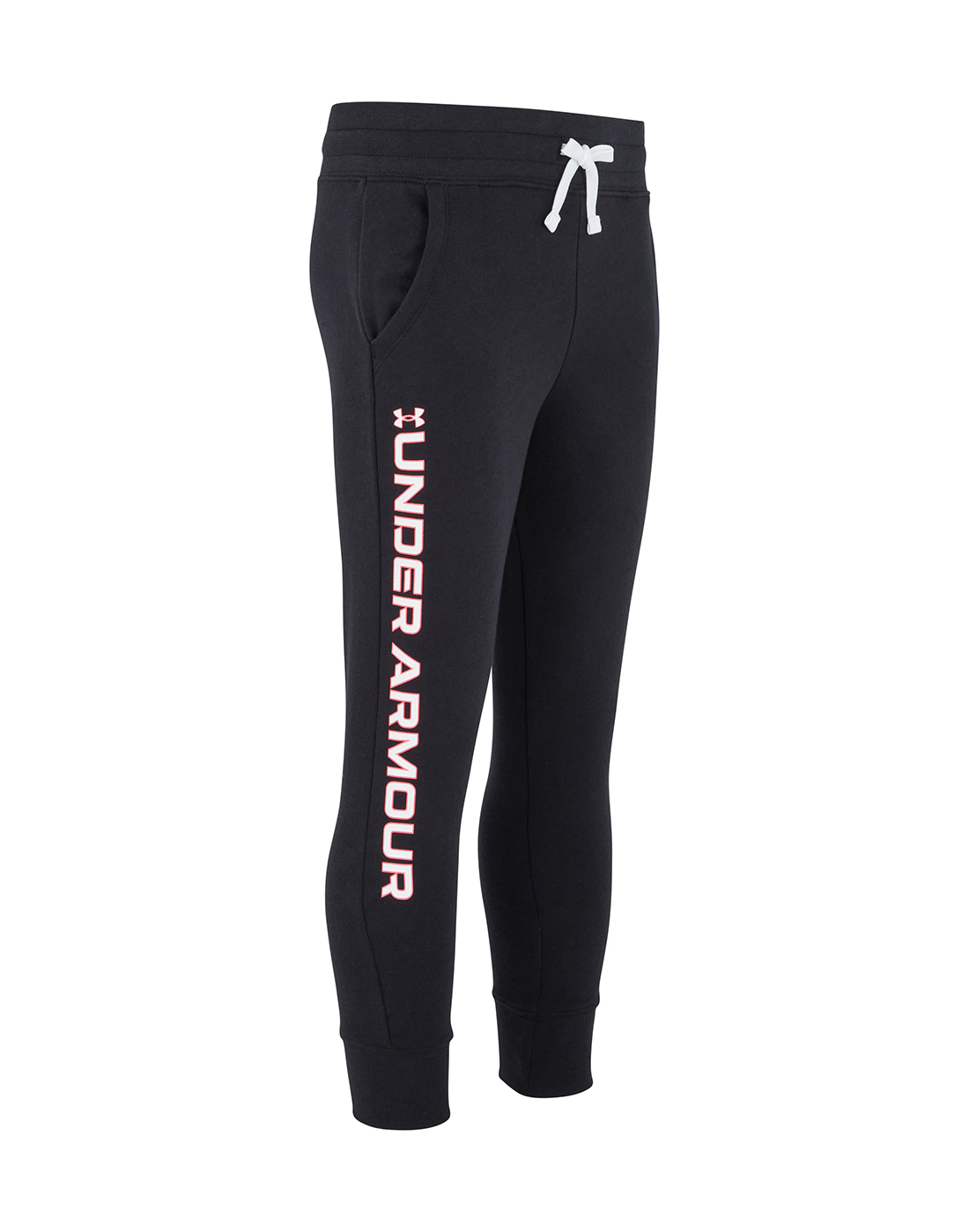 Under Armour, Bottoms, Under Armour Ylg Girls Leggings Tights Pants Black  Ua Logo Athletic Workout Gym