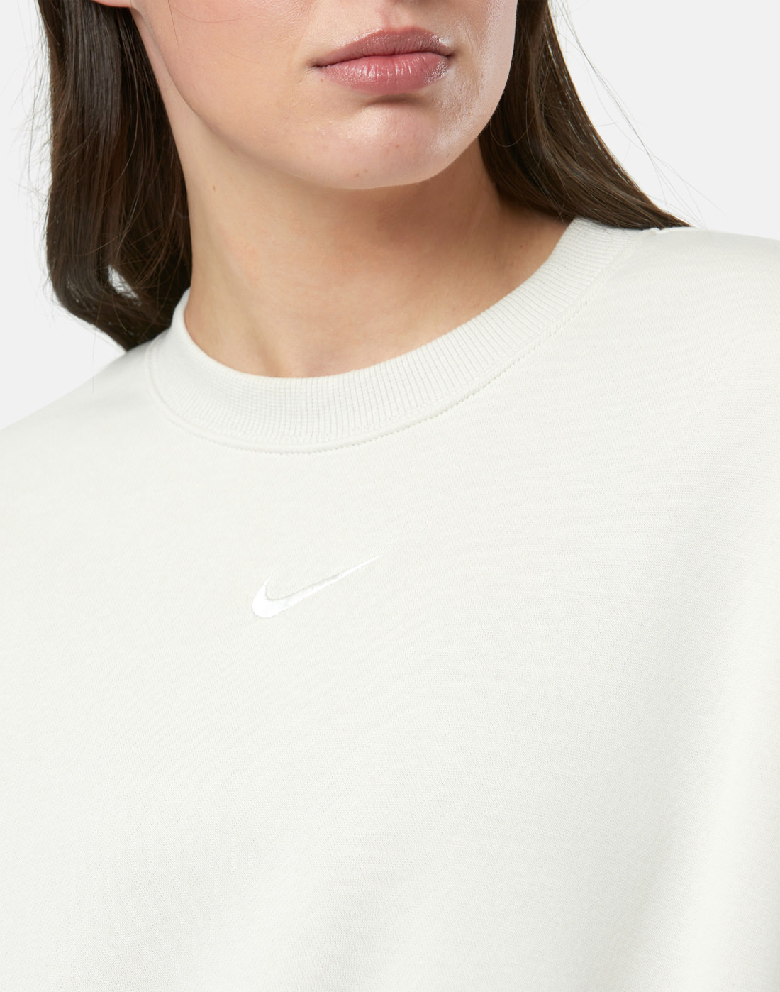 Nike Womens Phoenix Fleece Crew Neck Sweatshirt - Cream | Life Style ...
