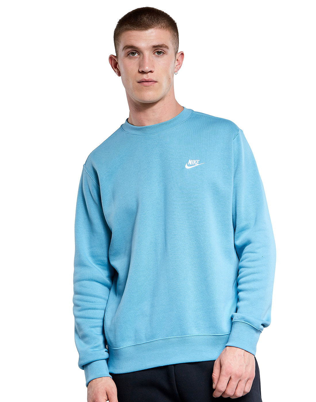 nike club crew sweatshirt blue