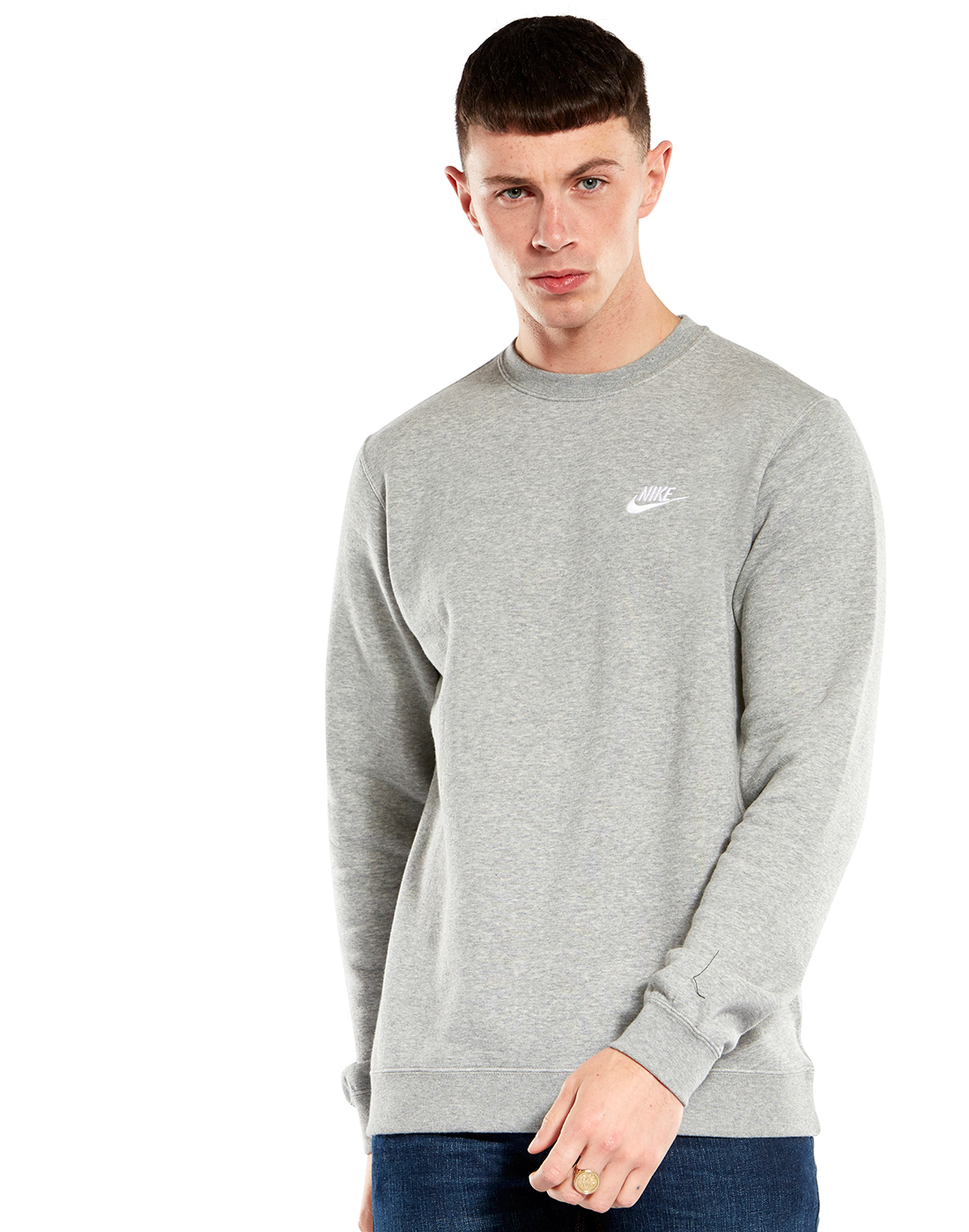 Nike Mens Club Crew Sweatshirt - Grey 