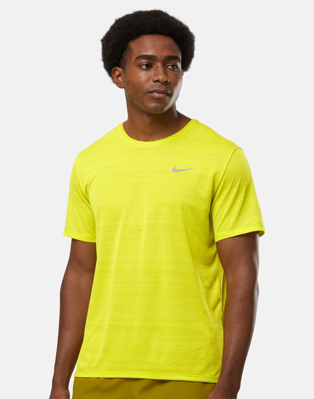 Nike Mens Miler Breathe T-Shirt - Green | Life Style Sports EU