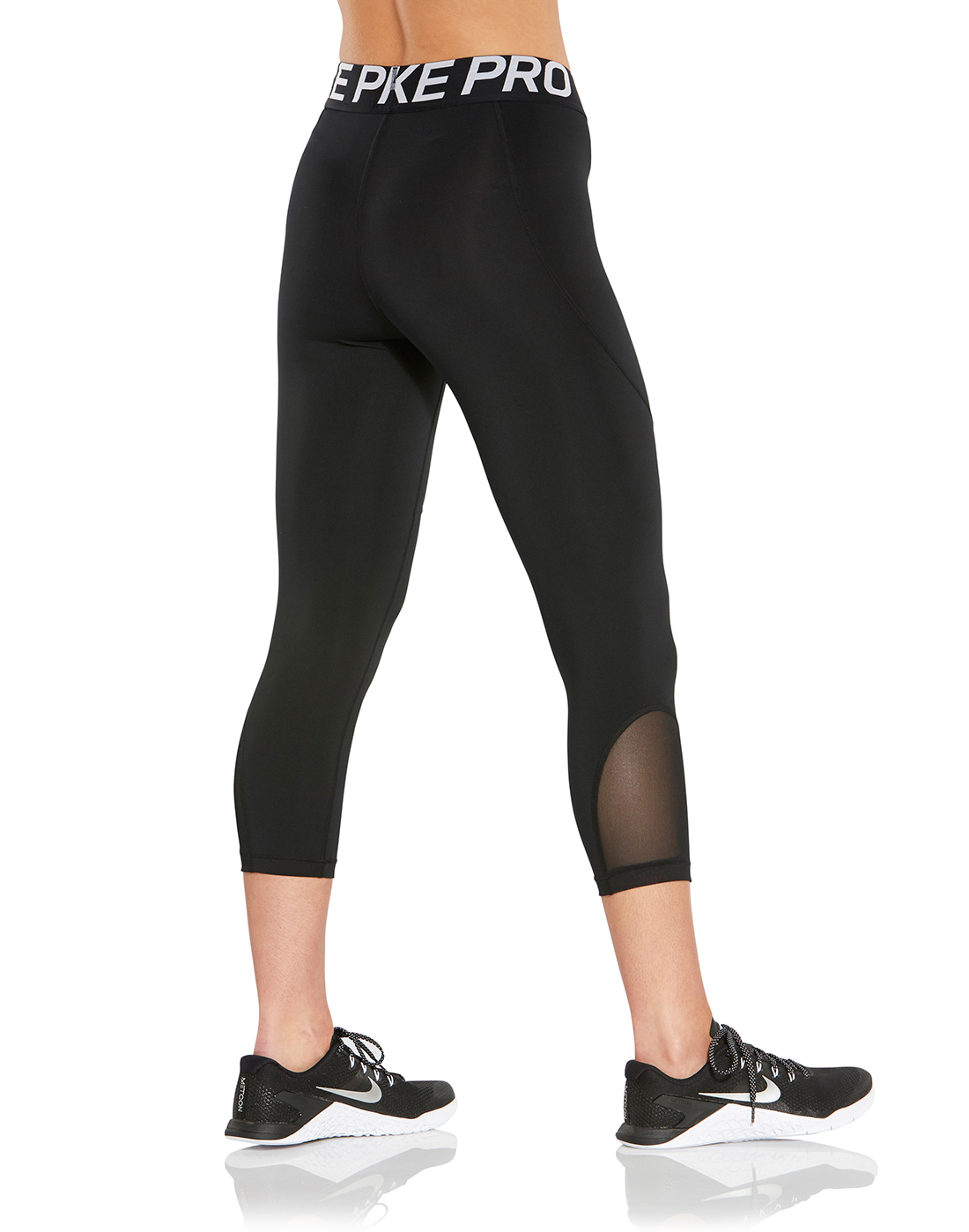 Nike Women's Pro Cool Microcosm Print Capri Tights 831996-010 Black/Black 