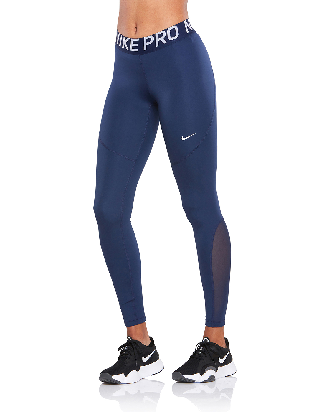 nike pro navy blue leggings