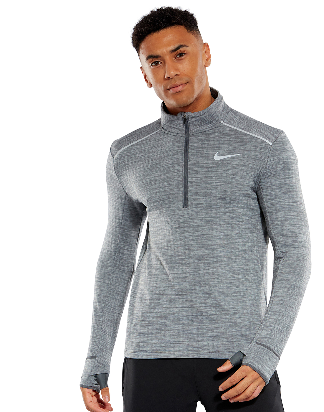 A rayas Pigmento Heredero Nike Mens Sphere Element Half Zip Top - Grey | Life Style Sports IE