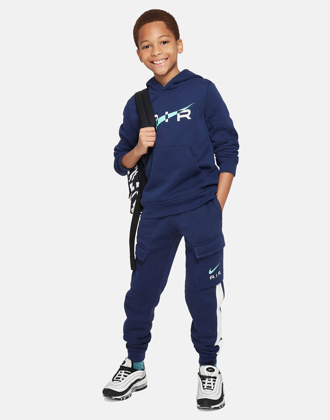 Nike Older Boys Air Fleece Cargo Pants - Navy | Life Style Sports IE