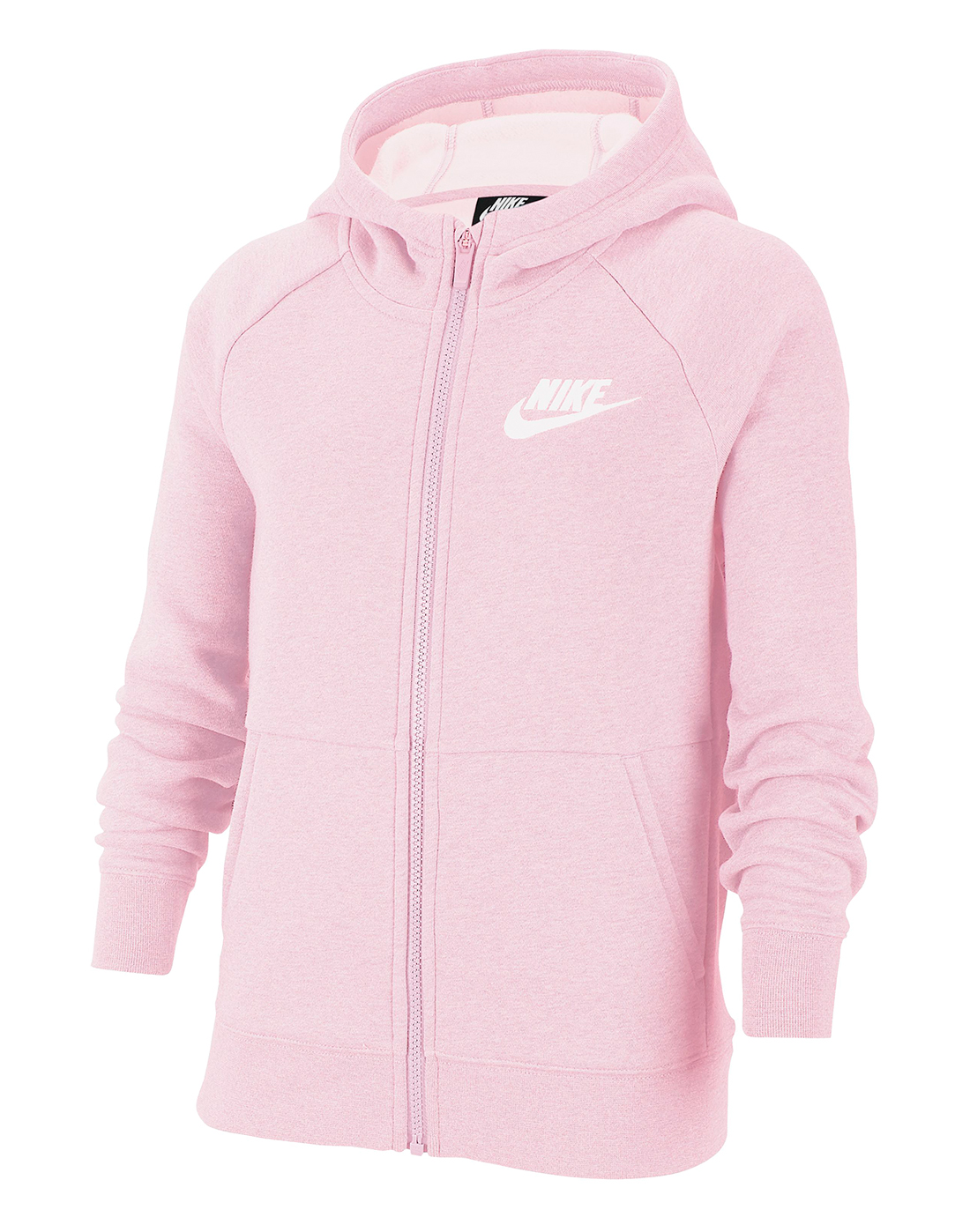 Nike Sportswear Women's Club Fleece Full-Zip Hoodie, XS, Med Soft Pink