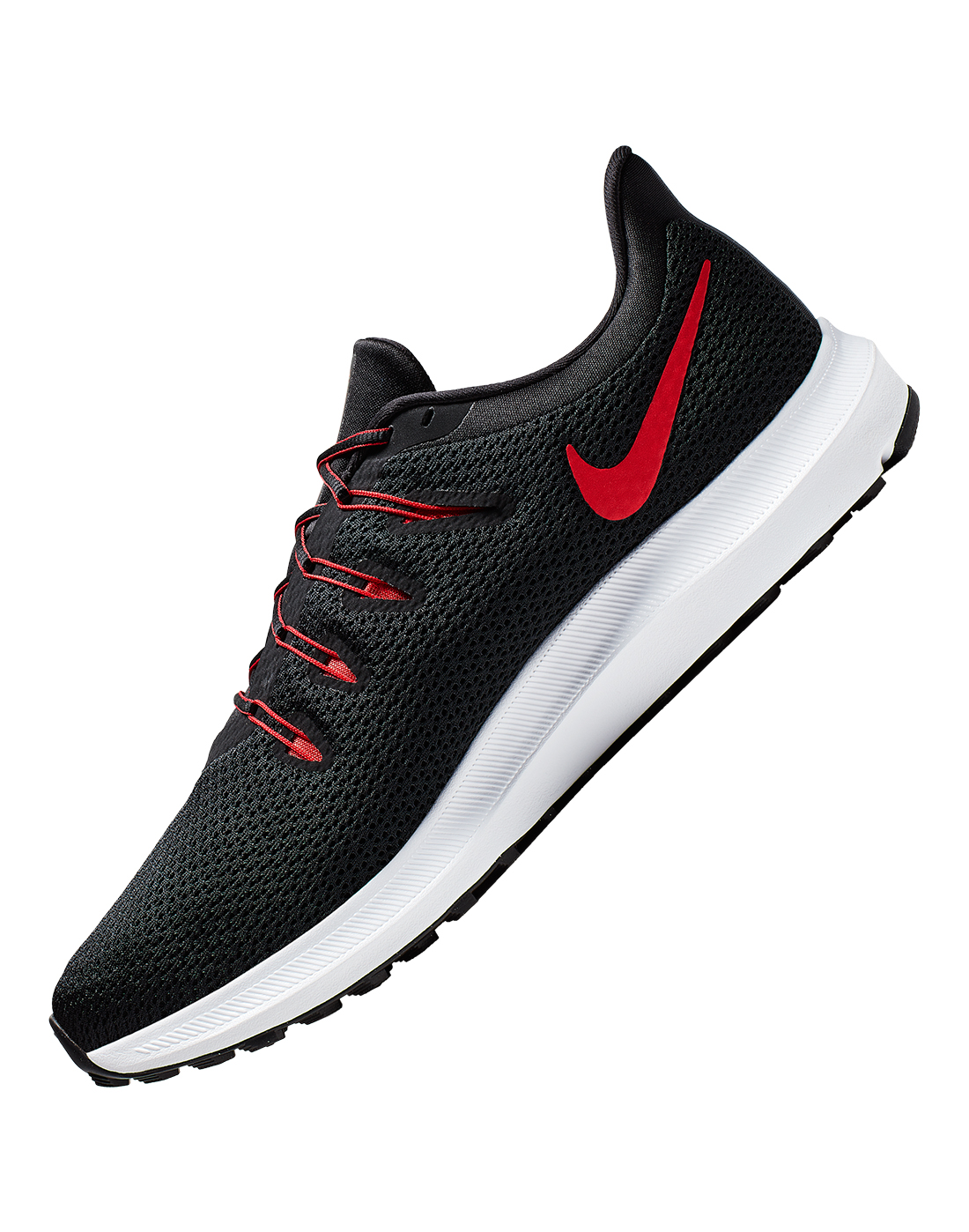 Men's Black & Red Nike Quest Running Shoes | Life Style Sports