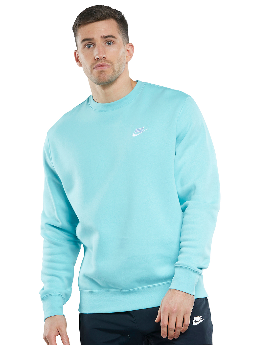 nike club crew sweatshirt blue