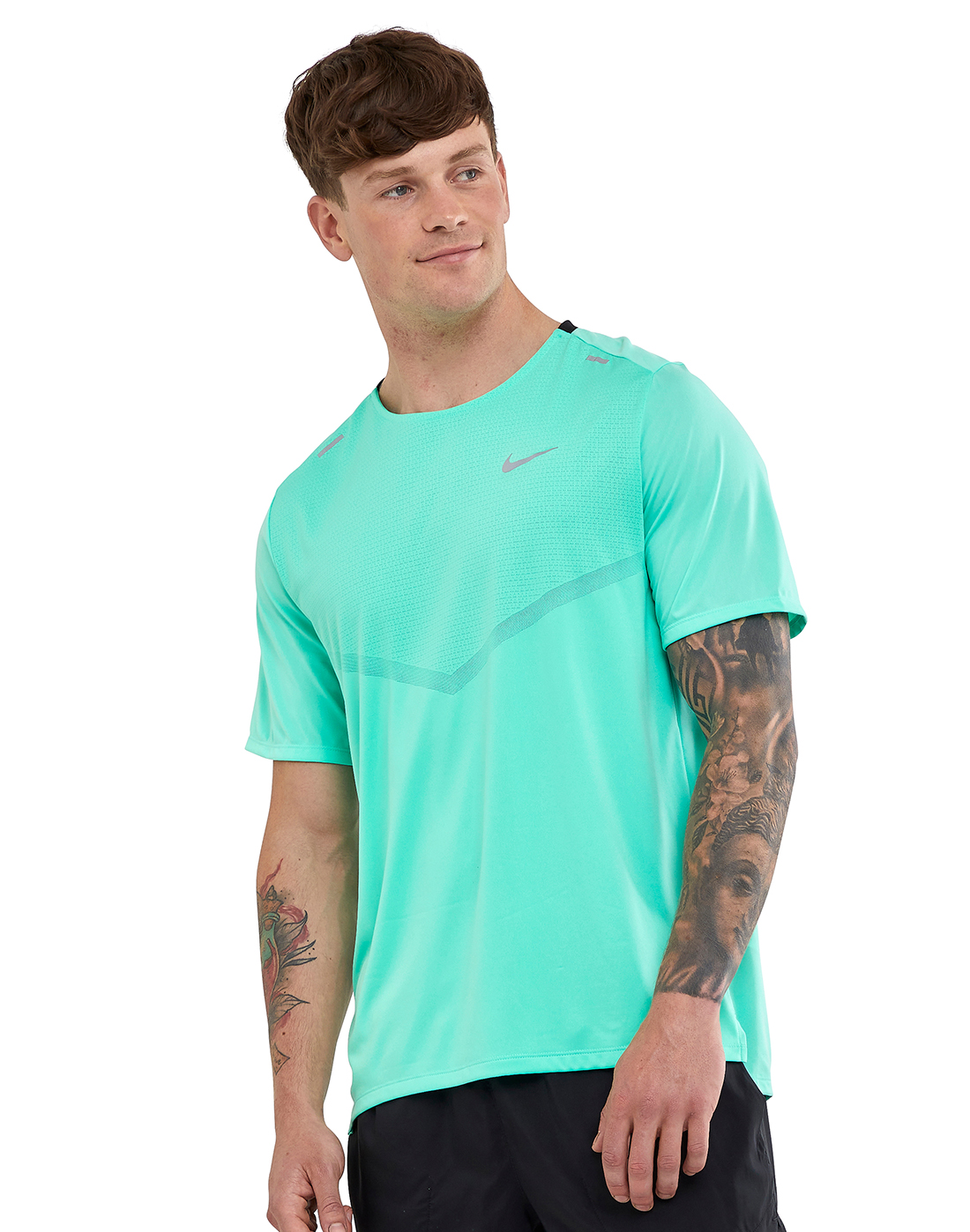 Nike Mens Dri Fit Rise 365 T-shirt - Green | Life Style Sports IE