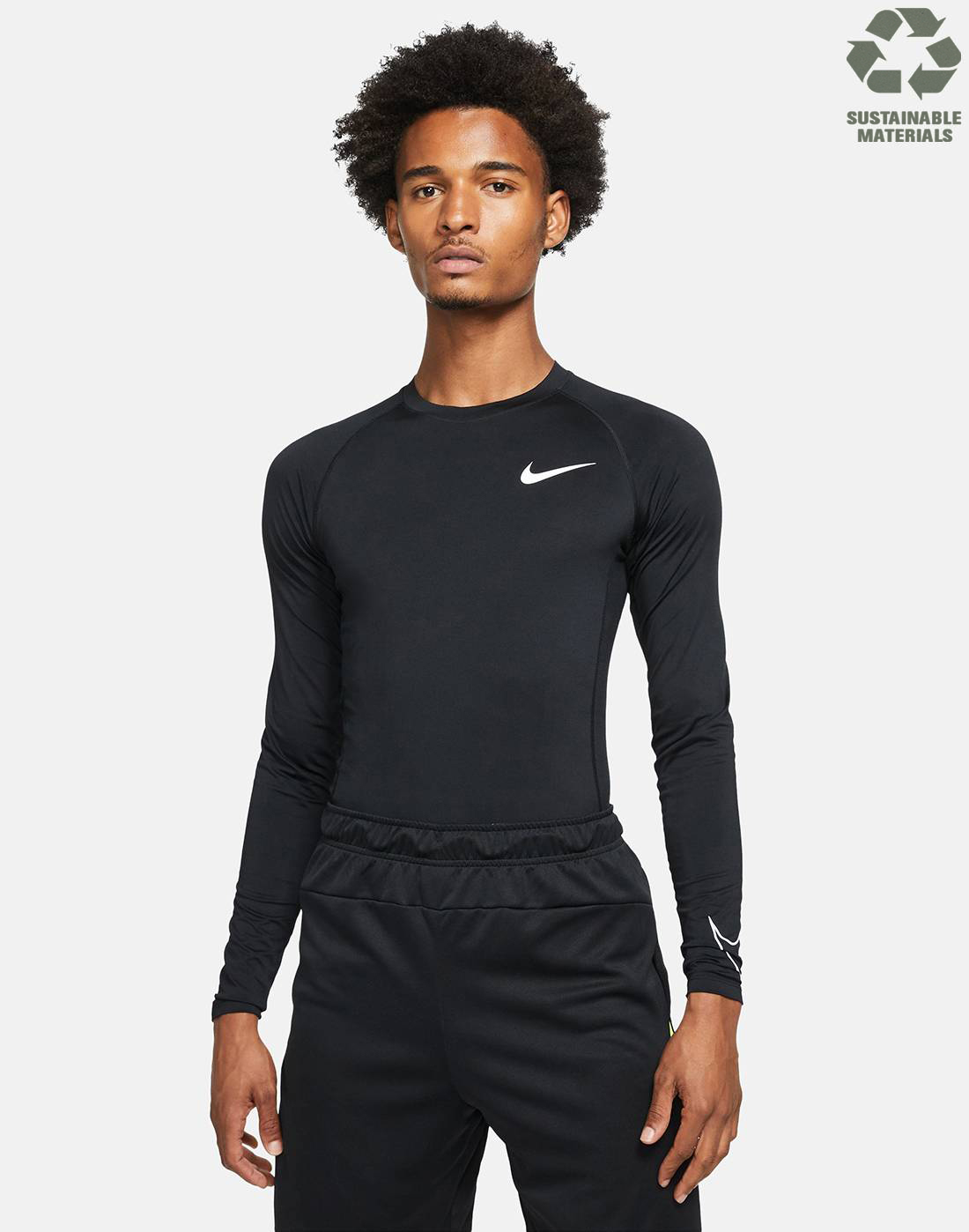 Nike Mens Pro Baselayer Long Sleeve T-Shirt - Black | Life Style Sports EU