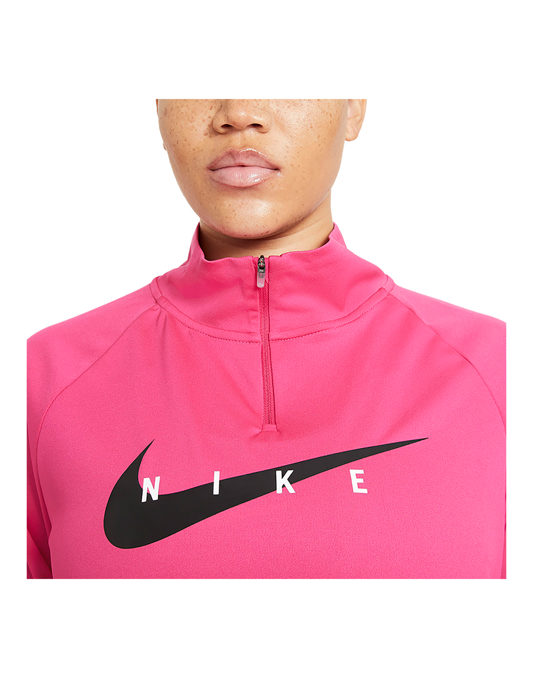 Nike Womens Swoosh Half Zip Plus Top - Purple | Life Style Sports IE