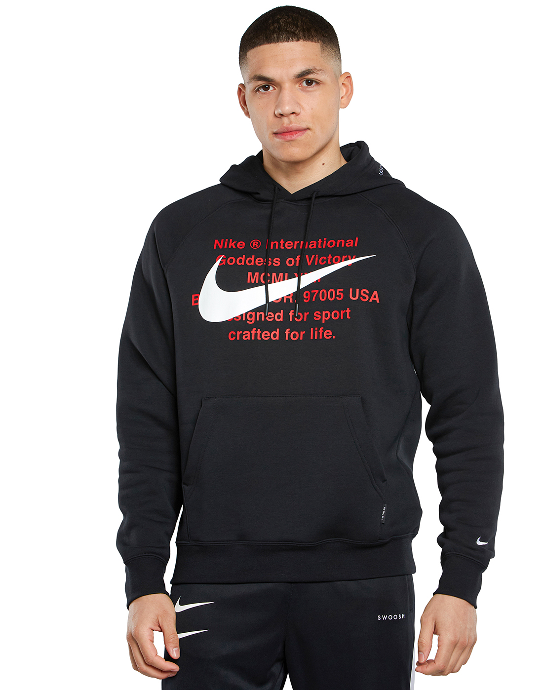 Nike Mens Swoosh Hoodie - Black | Life Style Sports IE