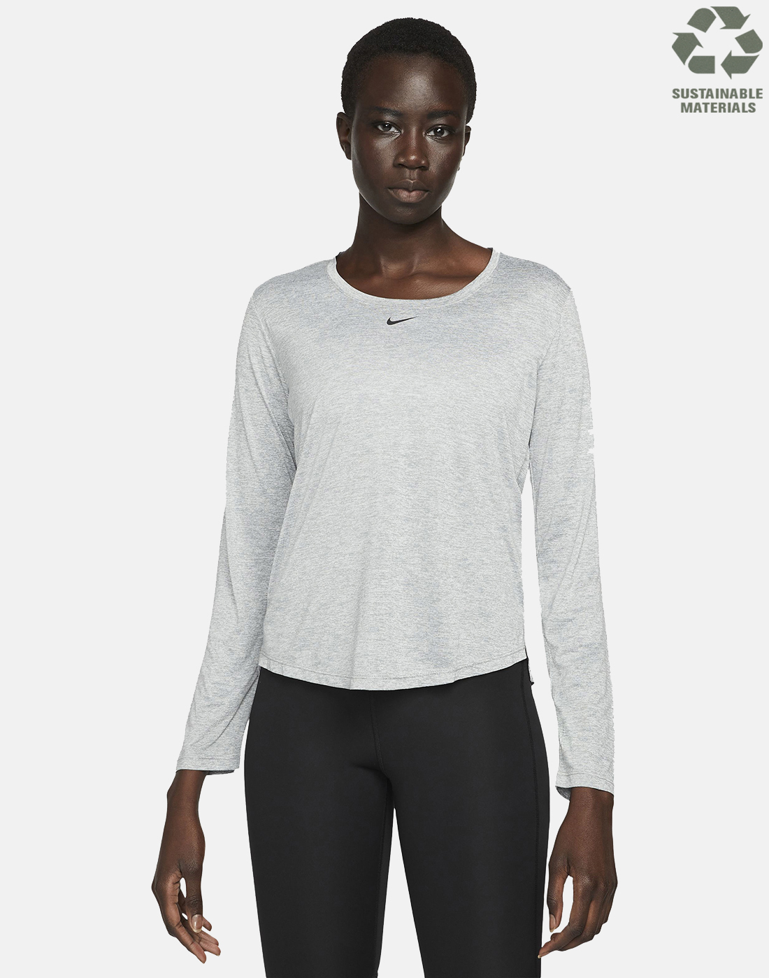 Nike Womens One Long Sleeves Top - Grey | Life Style Sports EU