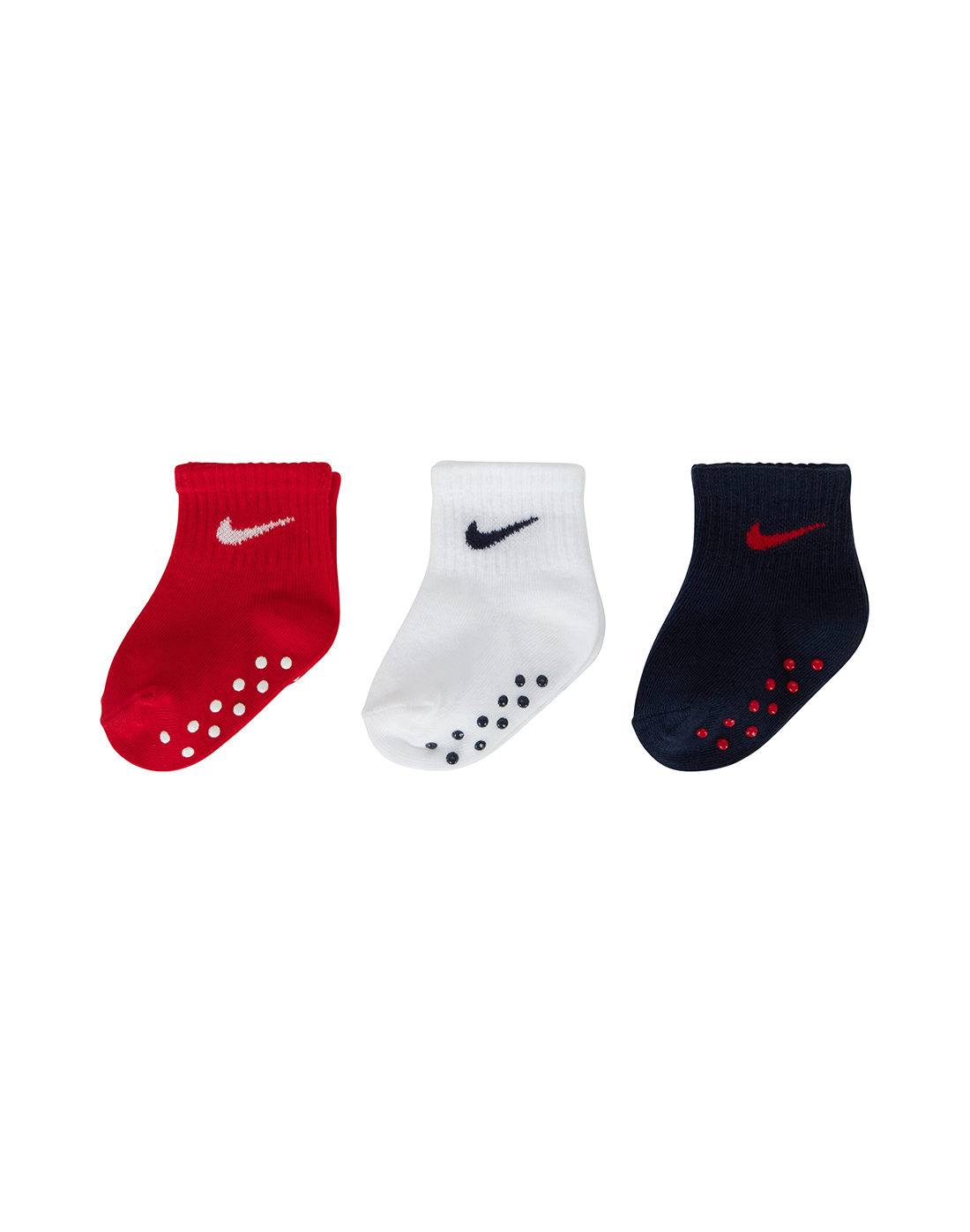 Nike Infants 3 Pack Core Swoosh No Slip Ankle Socks - Red | Life Style ...