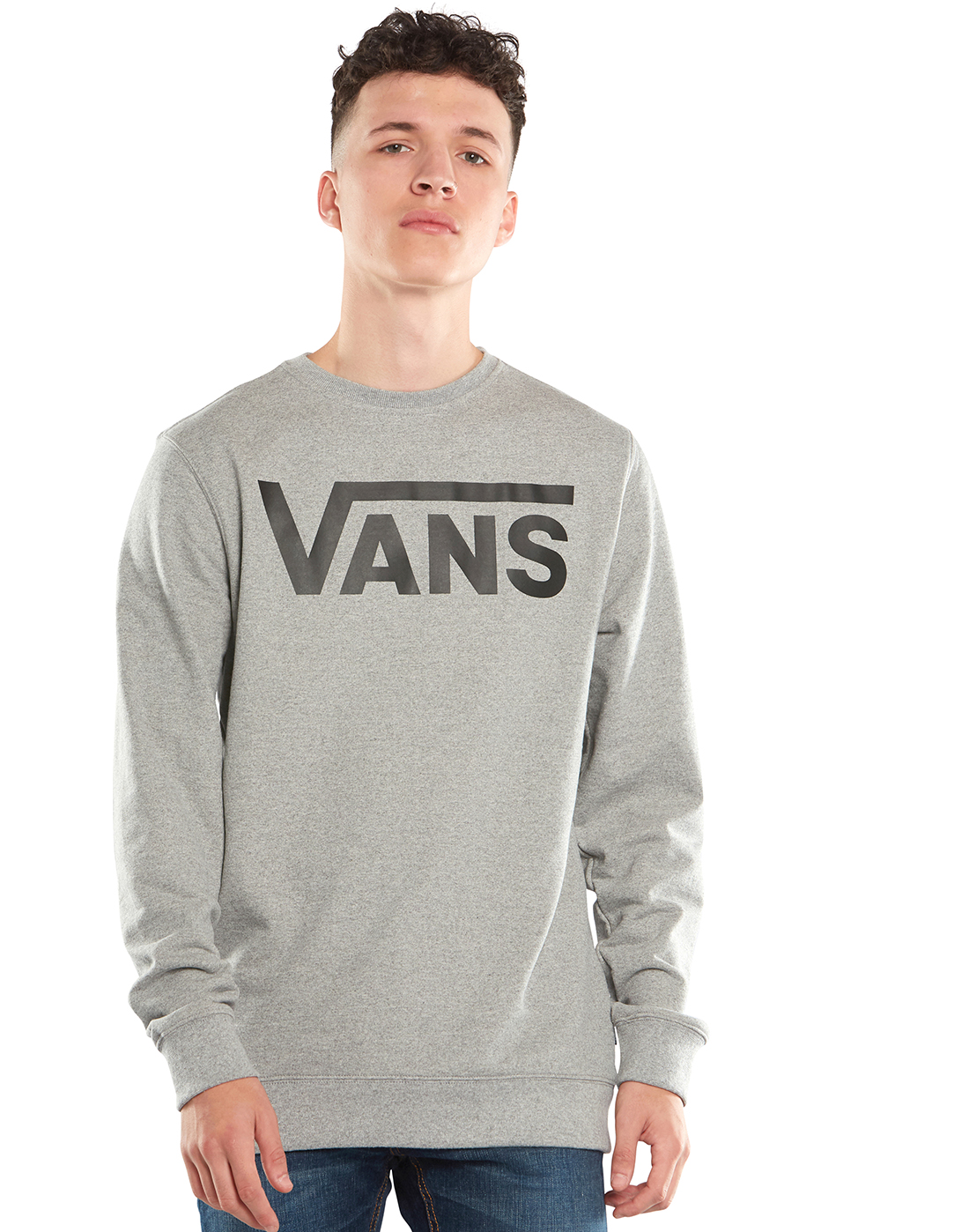 Vans Mens Crew Neck Sweatshirt - Grey | Life Style Sports IE