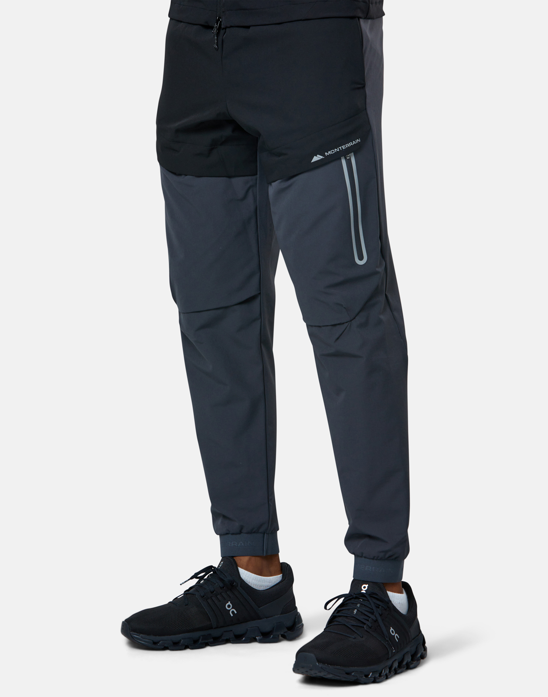 Monterrain Mens Refraction Woven Running Pants - Black | Life Style ...