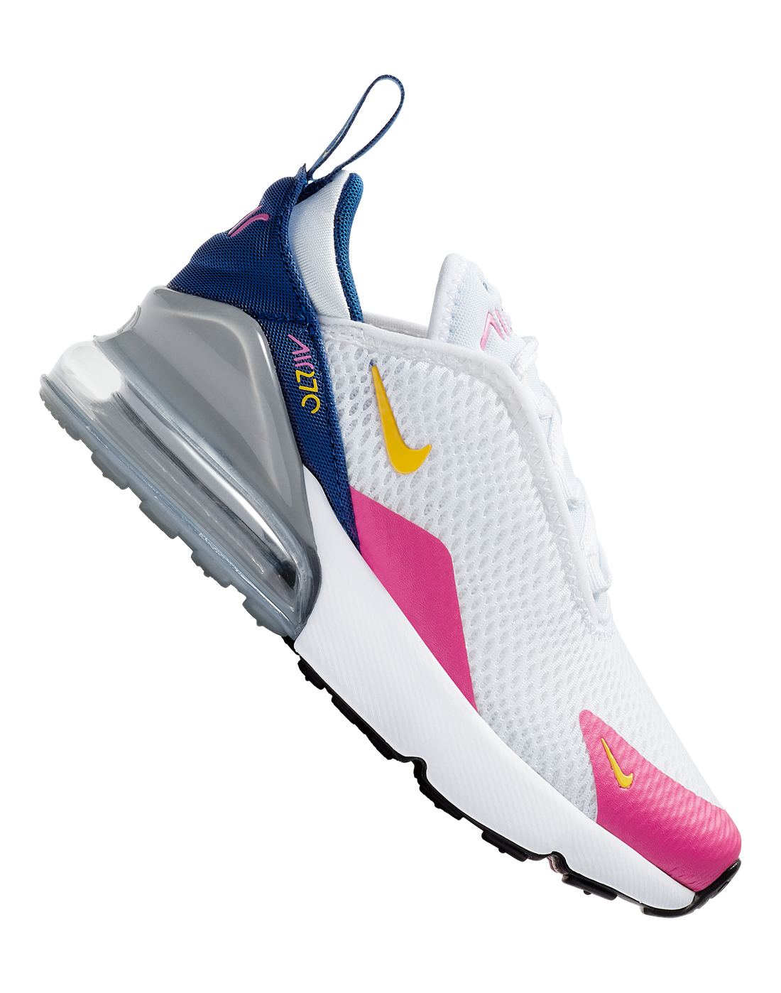 Girl's White \u0026 Pink Nike Air Max 270 