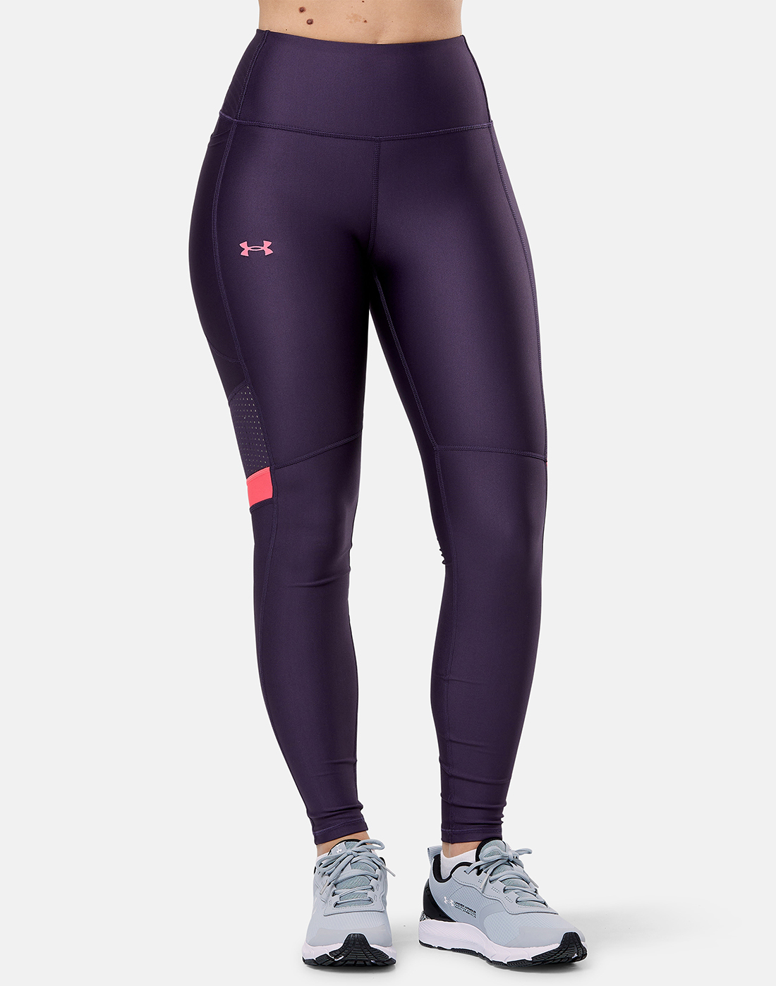 Under Armour Womens Mesh Panel Leggings - Purple