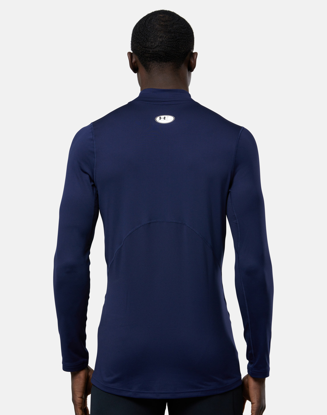 Under Armour Mens ColdGear Armour Fitted Mock Top - Navy