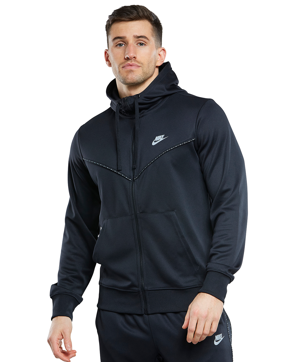 Nike Mens Repeat Reflective Taping Hoodie - Black | Life Style Sports IE