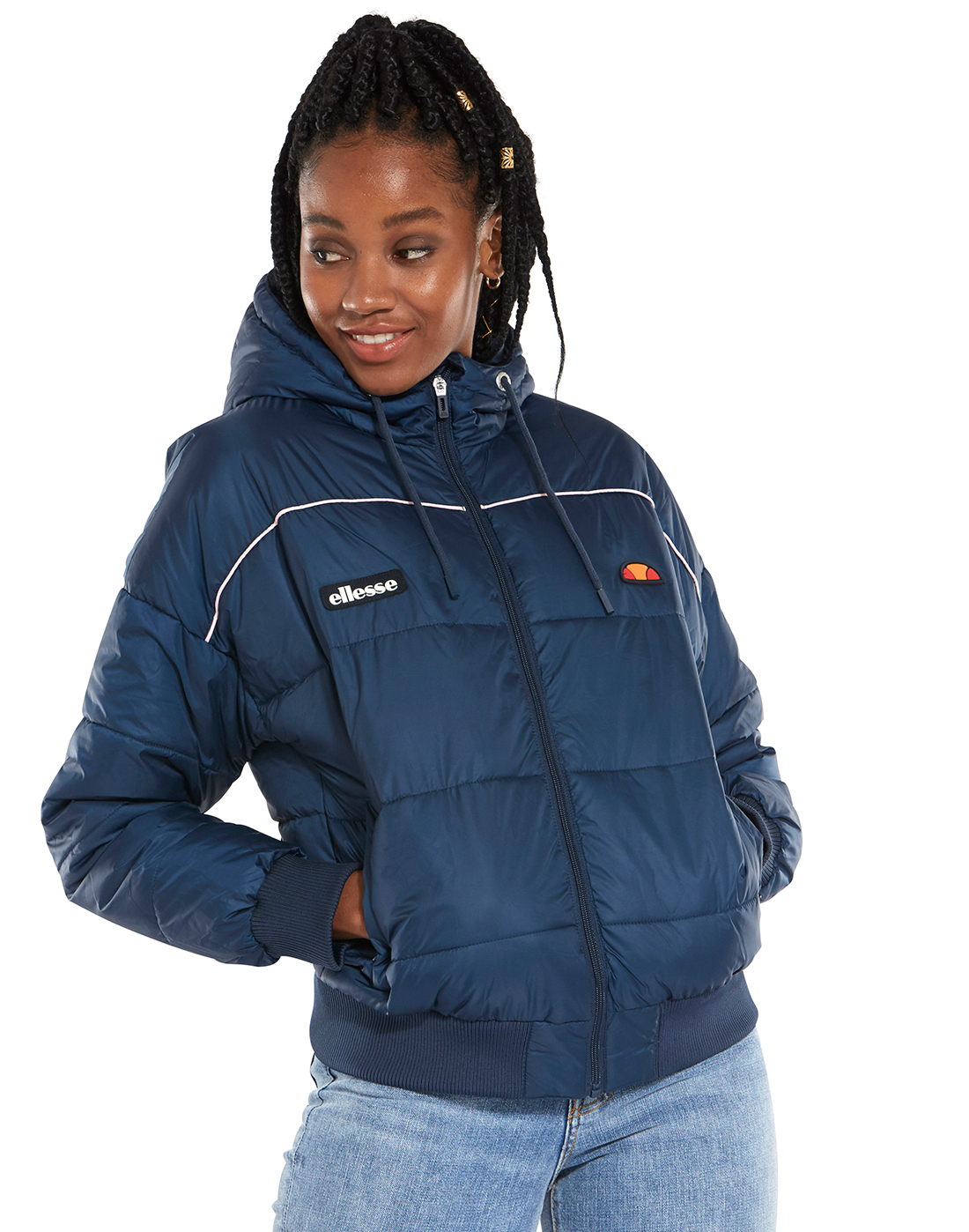 strip Aan de overkant Werkgever Women's Navy Ellesse Padded Jacket | Life Style Sports