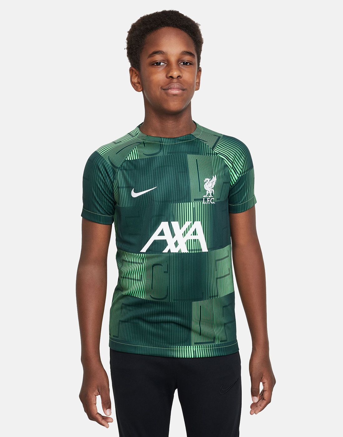Nike Kids Liverpool Pre Match T-Shirt - Green | Life Style Sports IE