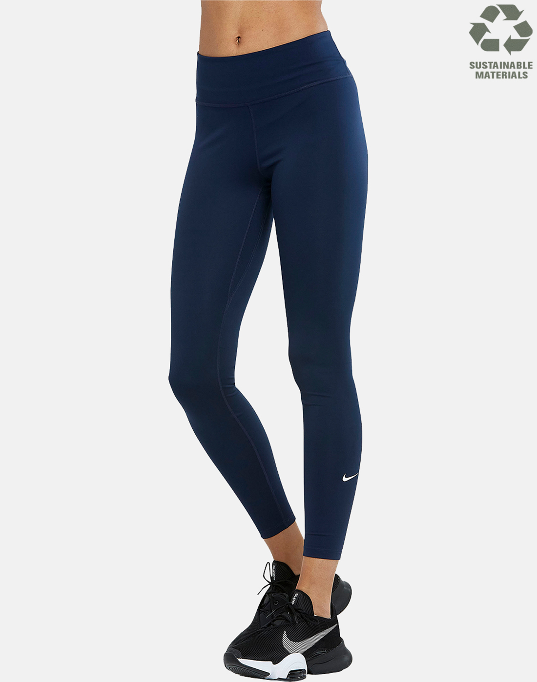 Nike One Women's Navy w/mesh Training Leggings