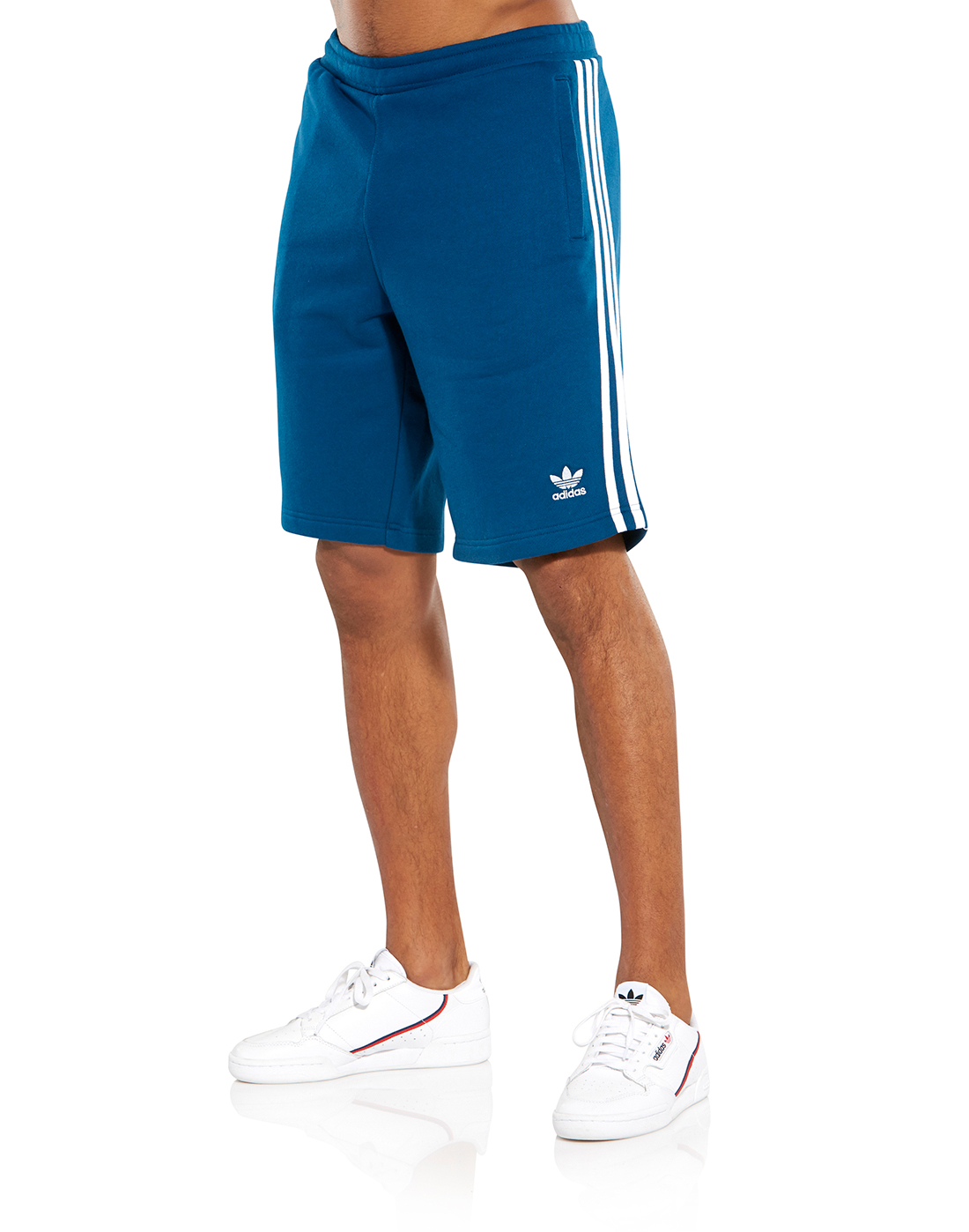 شكل القنفذ Men's Navy adidas Originals 3-Stripe Shorts | Life Style Sports شكل القنفذ