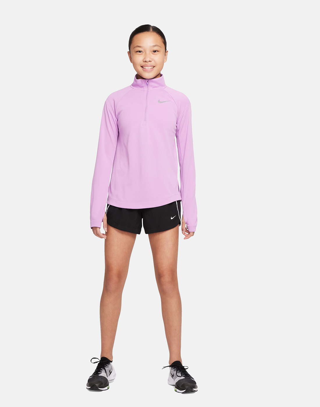 Nike Older Girls Run Half Zip Top - Purple | Life Style Sports IE