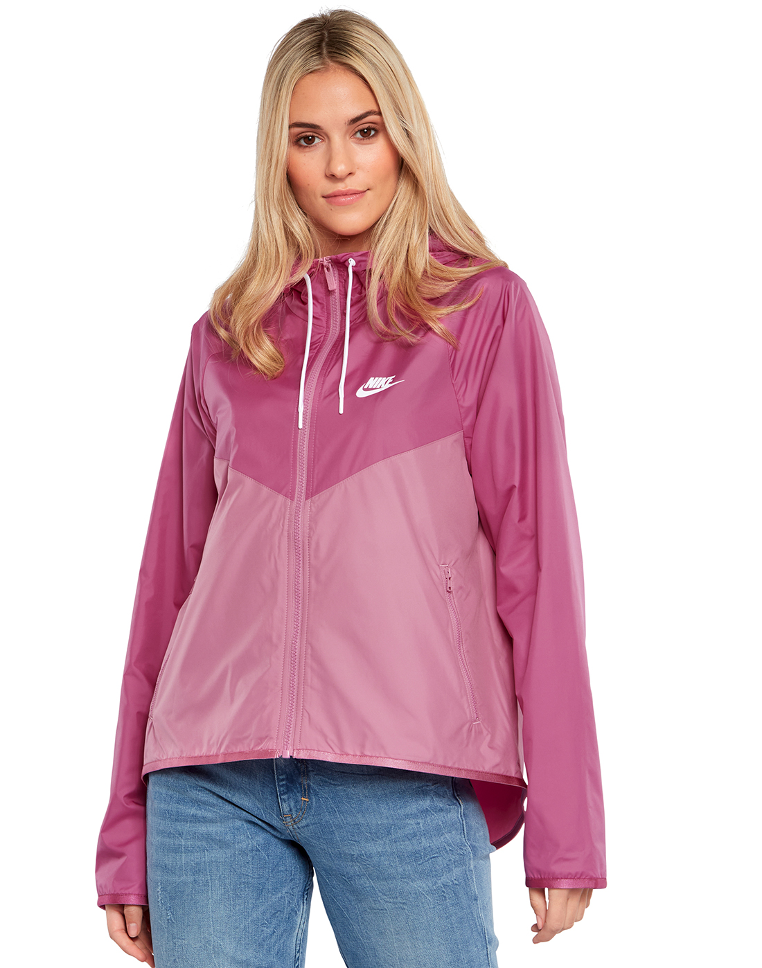 Nike Womens Full Zip Wind Runner Jacket - Pink | Life Style Sports IE