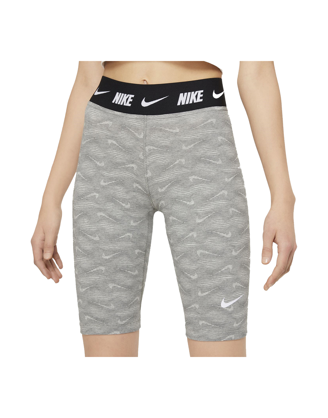 Nike Womens Short Printed Leggings - Grey | Life Style Sports IE